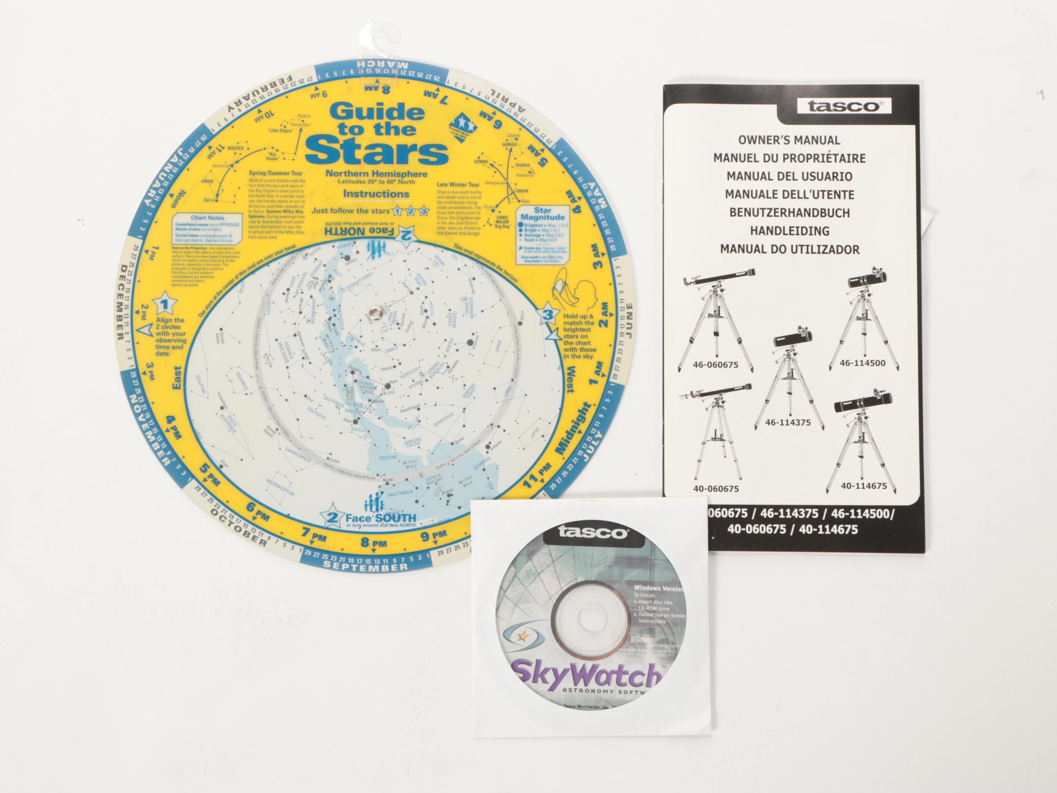 Tasco Luminova Telescope with Tripod, Astronomy Software