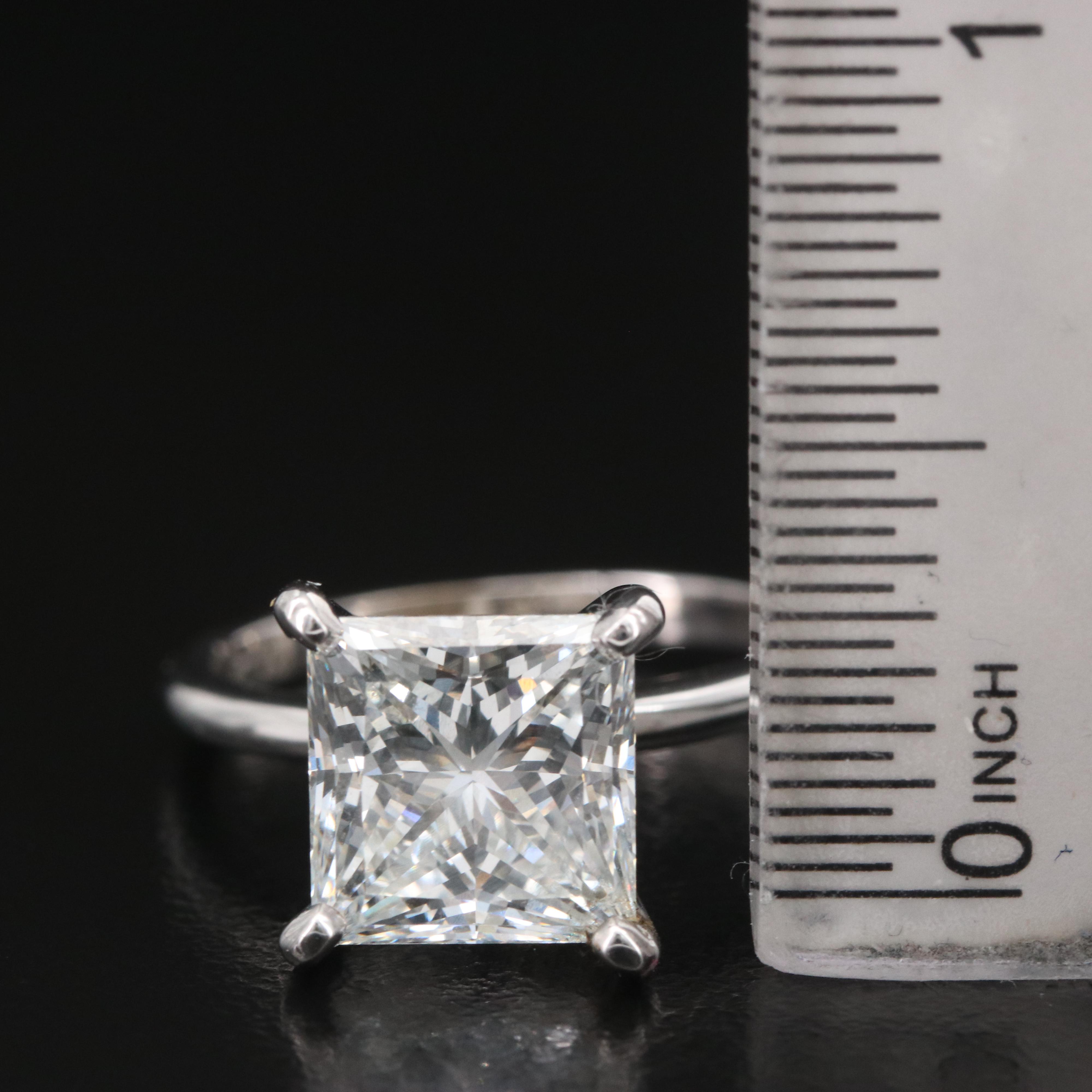 14K 4.18 CT Diamond Solitaire Ring with IGI Report