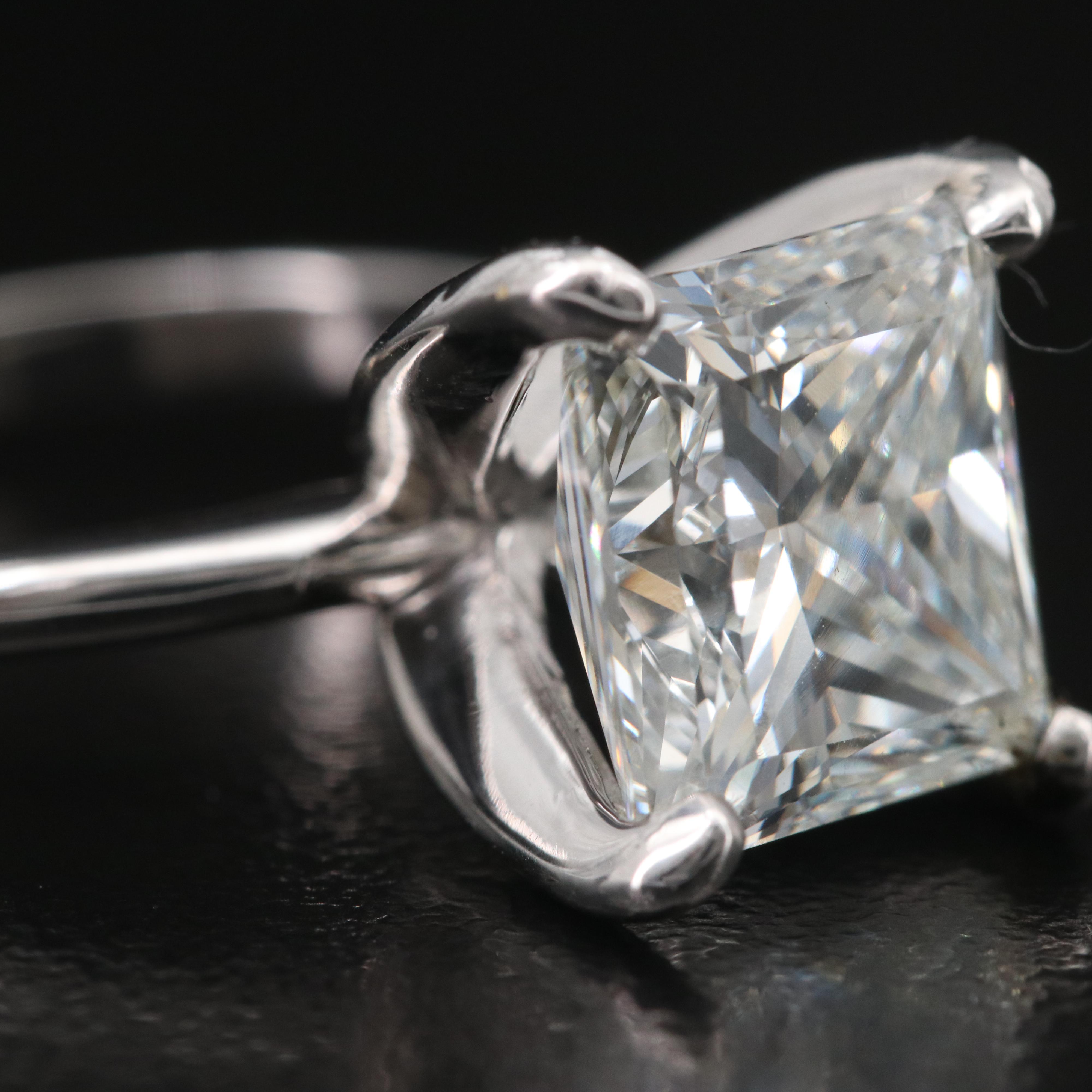 14K 4.18 CT Diamond Solitaire Ring with IGI Report