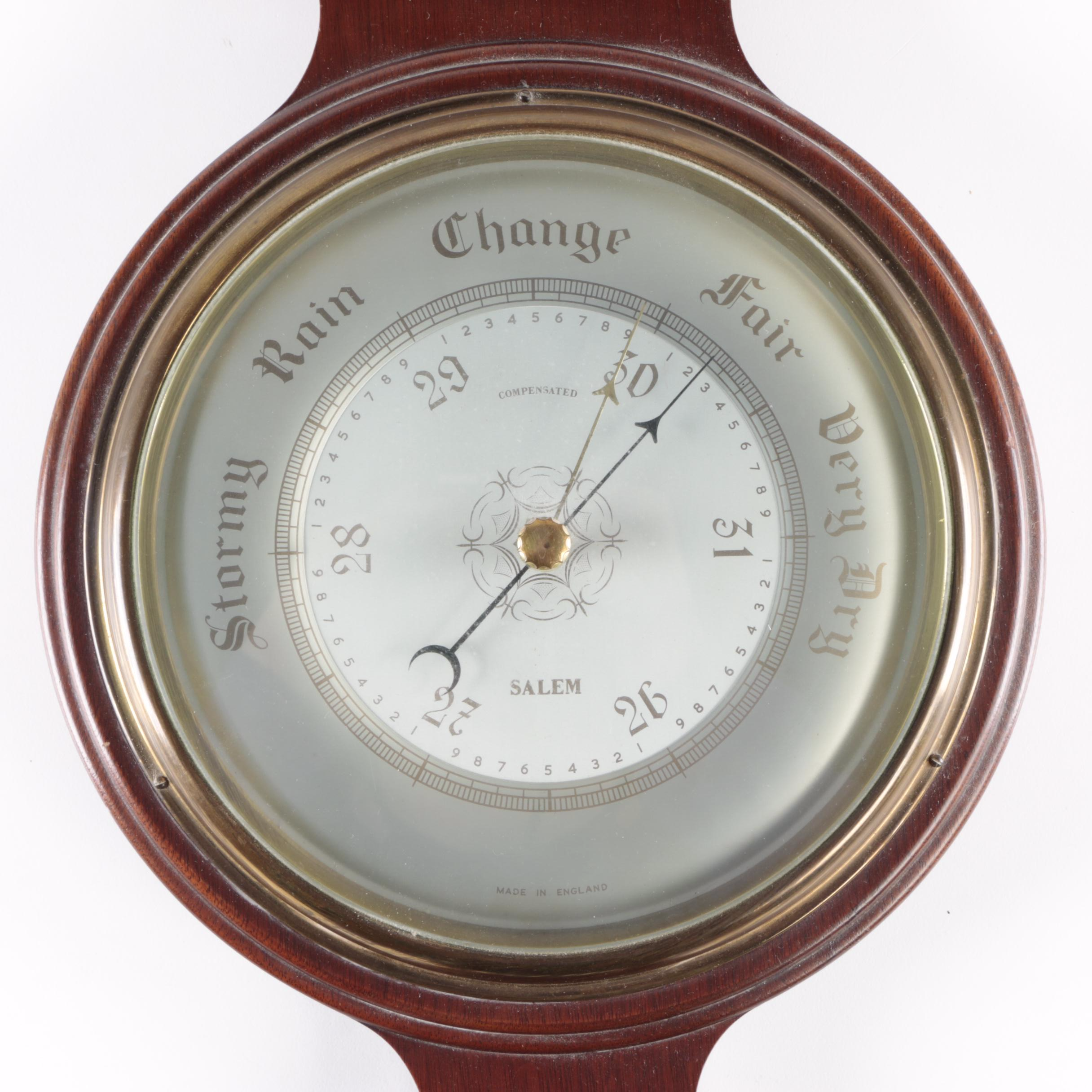 Salem Mahogany Barometer Weather Station