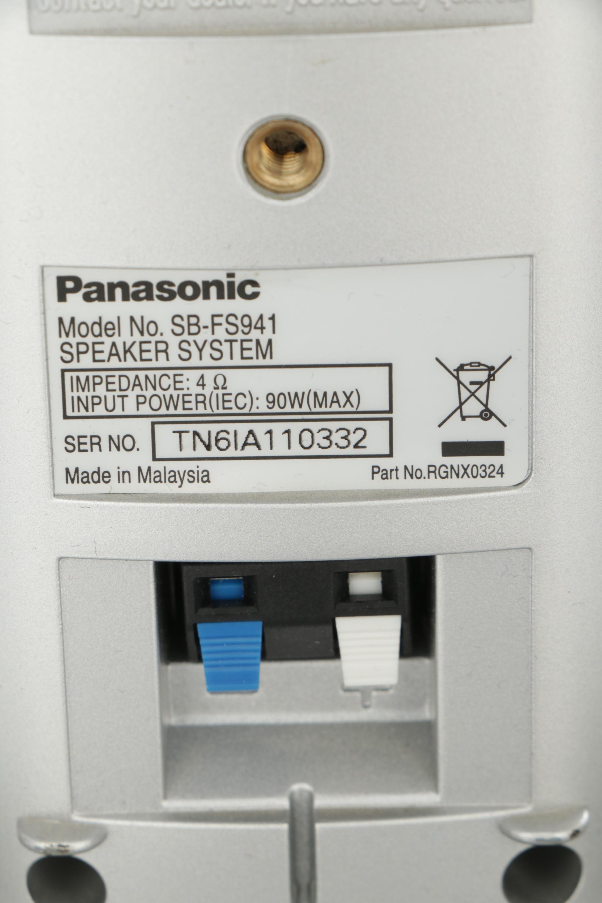 Panasonic Home Theater Stereo Speaker System