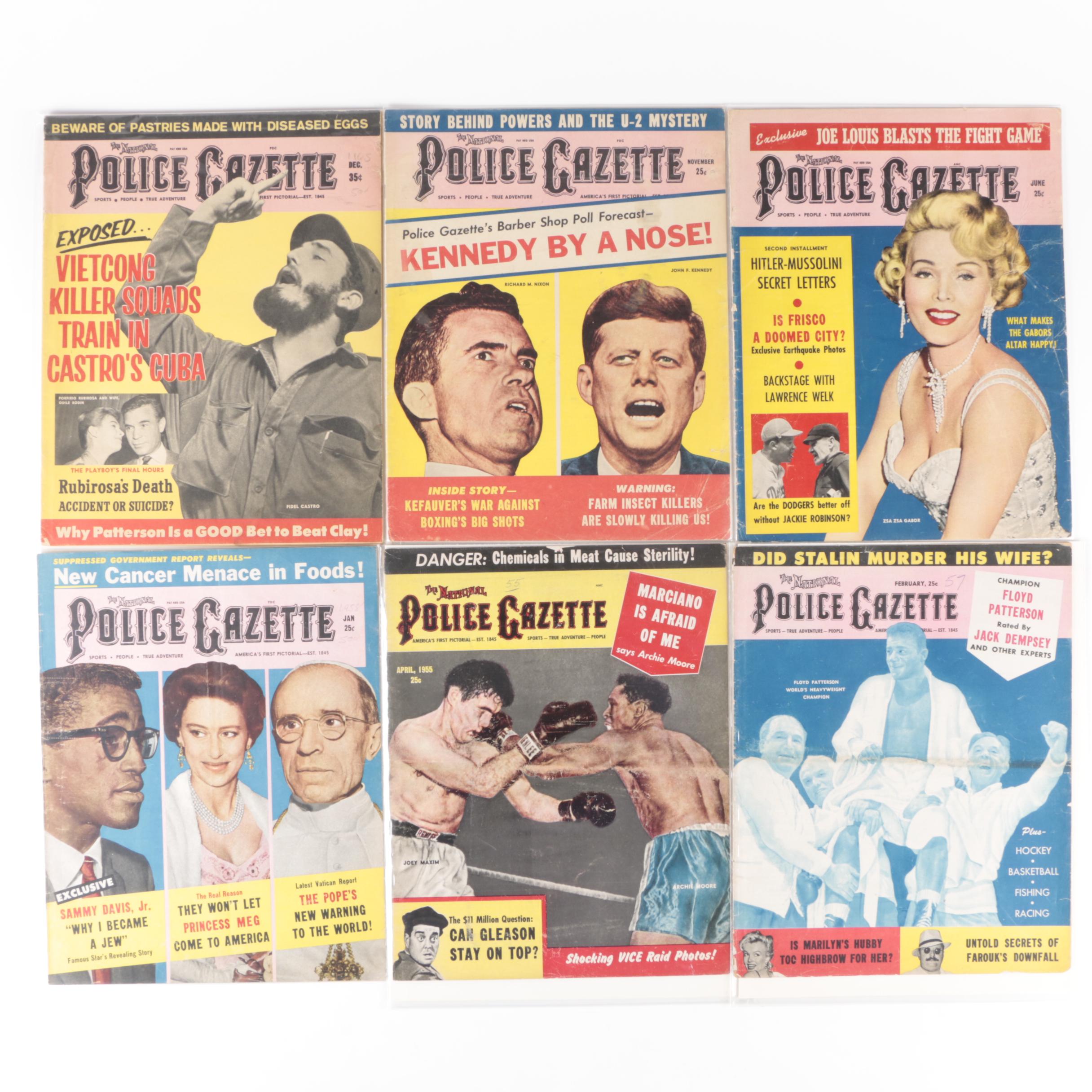 "The National Police Gazette" Magazine Issues, 1950s - 1960s