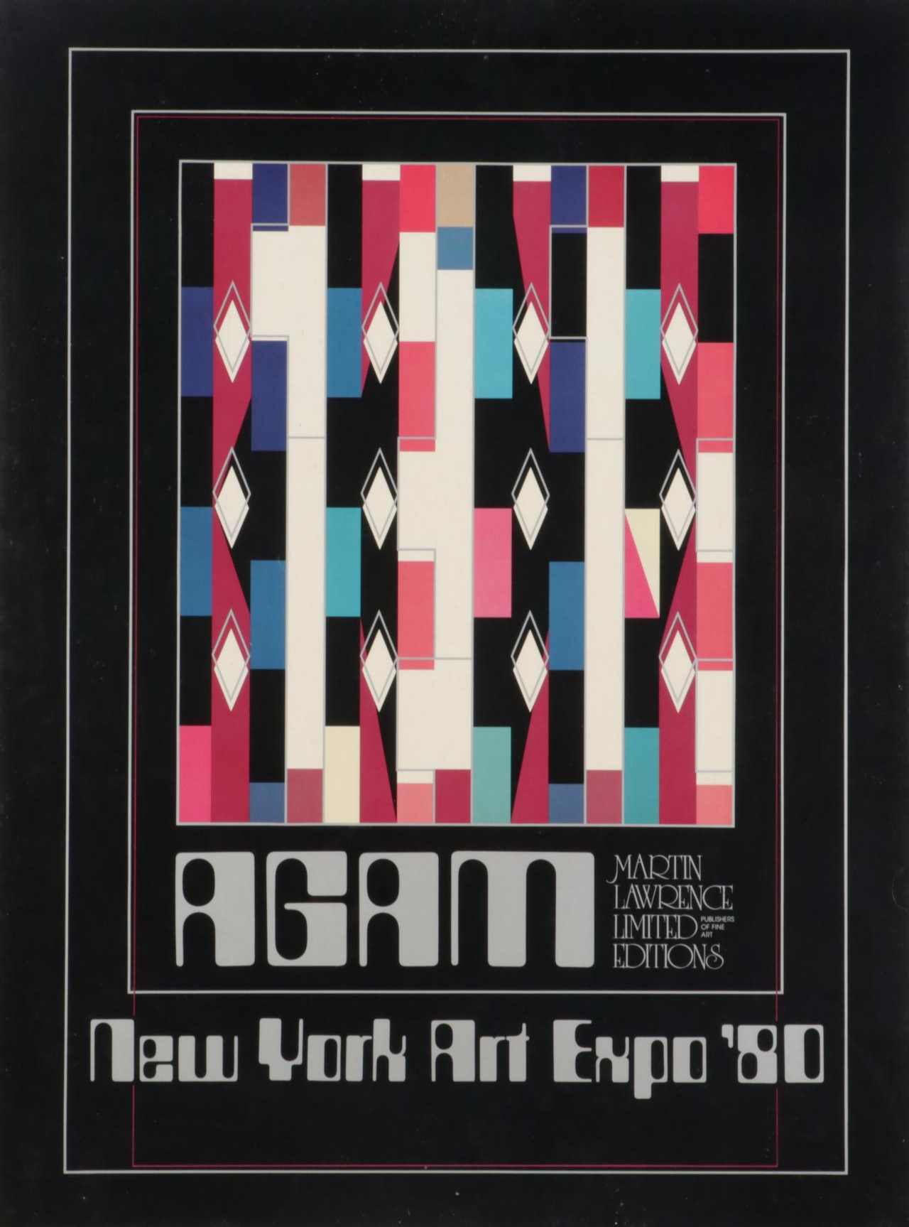 New York Art Expo Offset Lithograph Poster After Yaacov Agam, Circa 1980