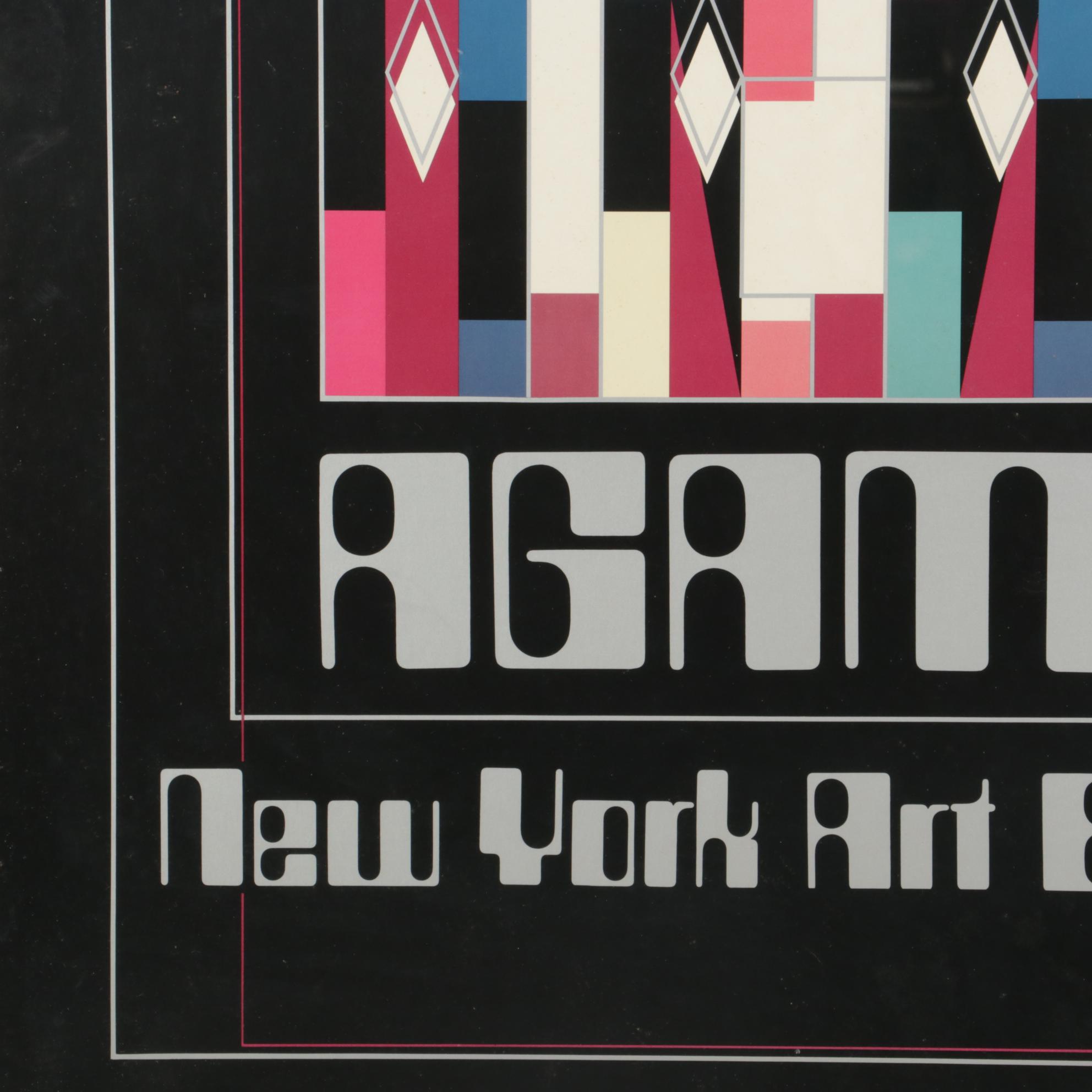 New York Art Expo Offset Lithograph Poster After Yaacov Agam, Circa 1980
