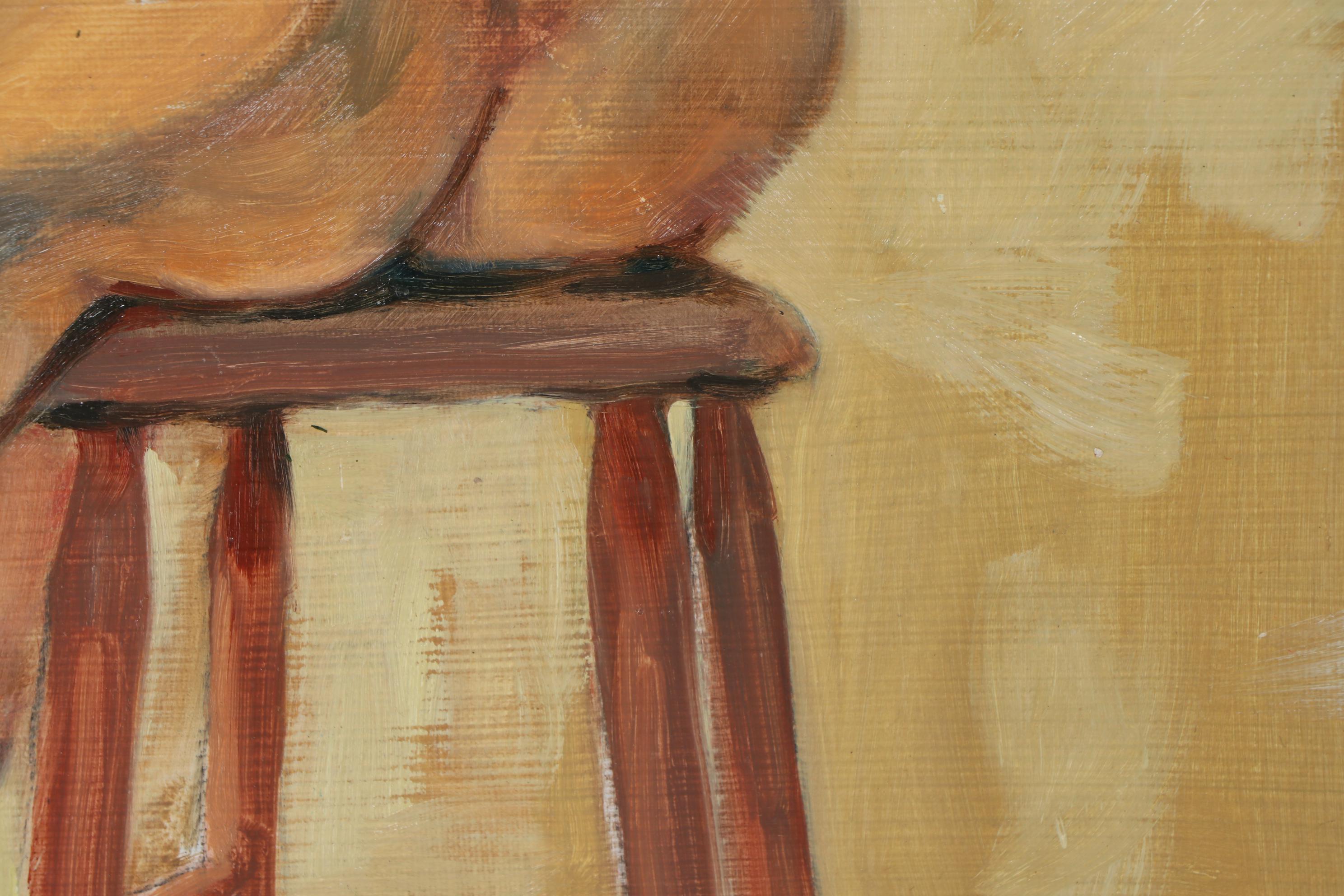 Raymond Zaplatar Oil Painting of Seated Nude Figure, 2021