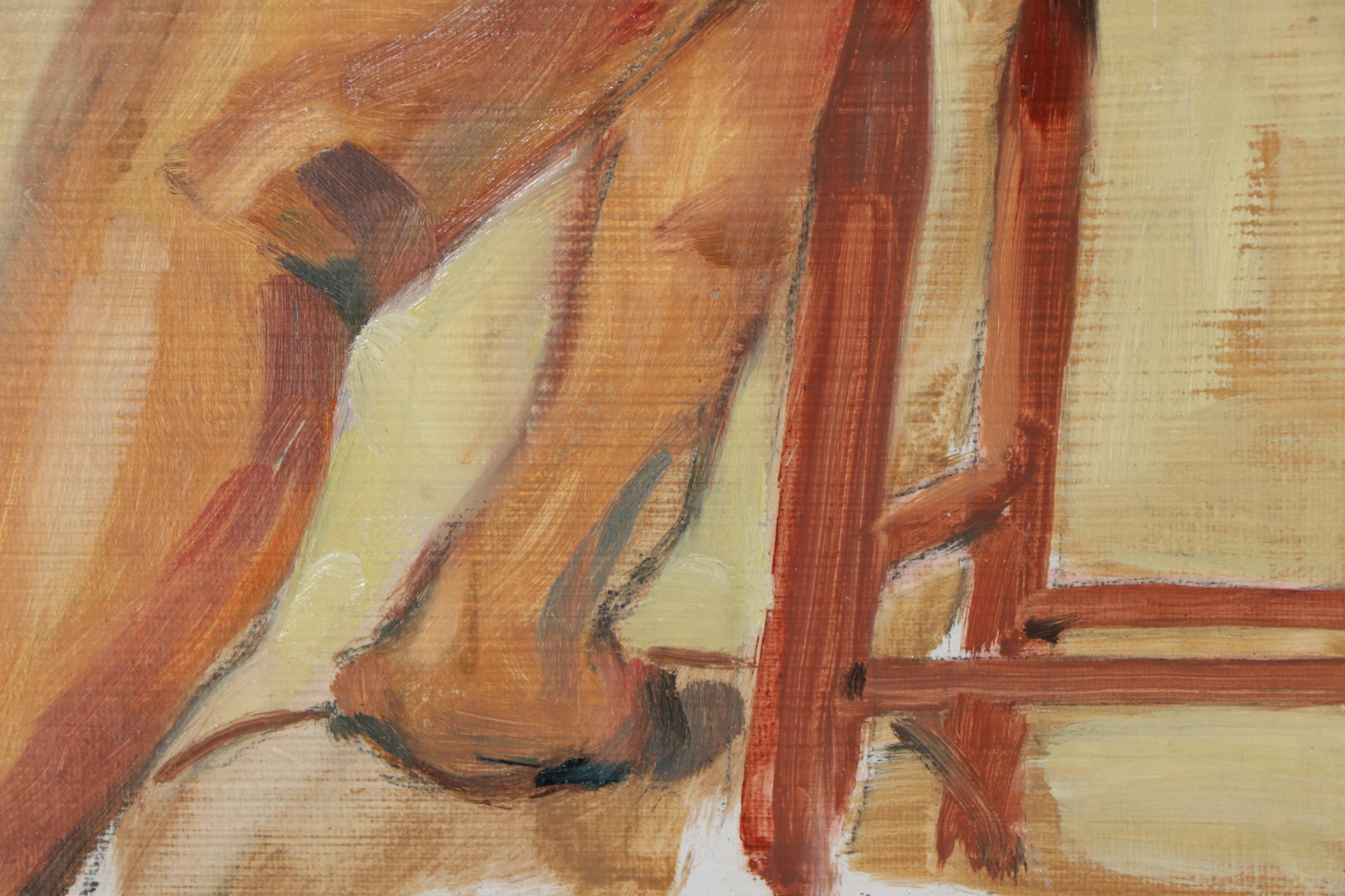 Raymond Zaplatar Oil Painting of Seated Nude Figure, 2021