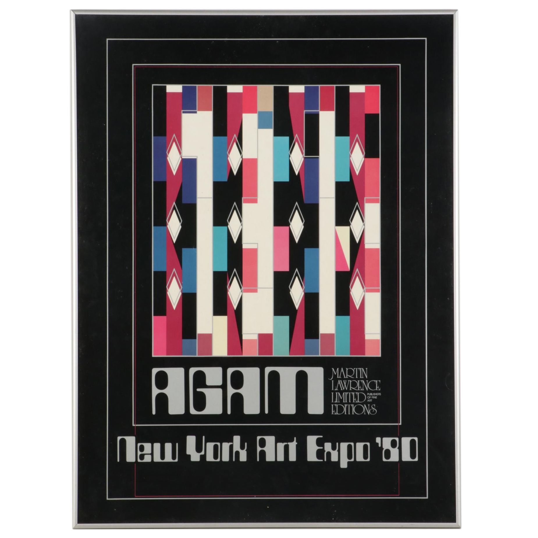New York Art Expo Offset Lithograph Poster After Yaacov Agam, Circa 1980