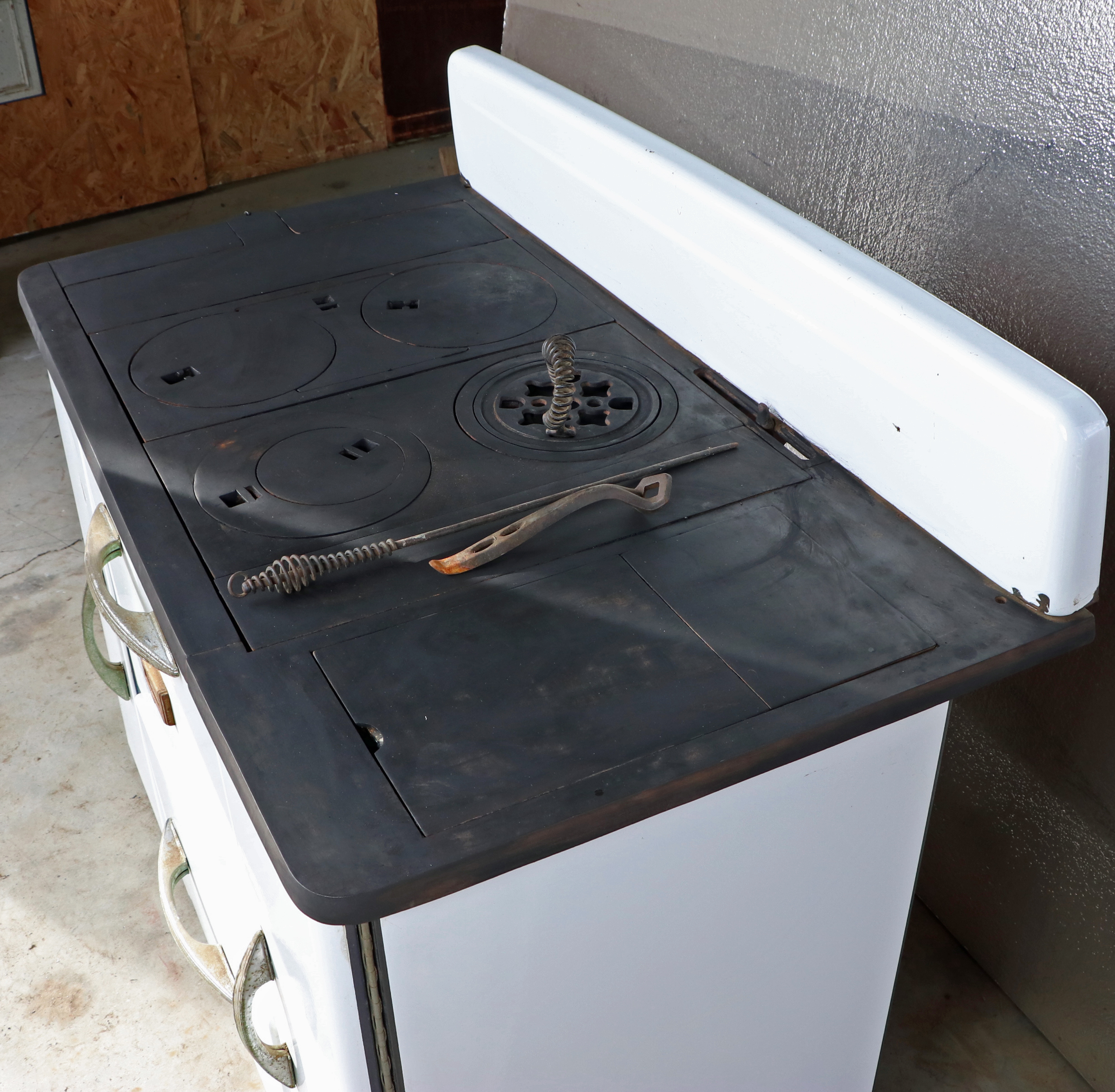 Wards Coal Range Cast Iron Cook Stove, Early to Mid 20th c.