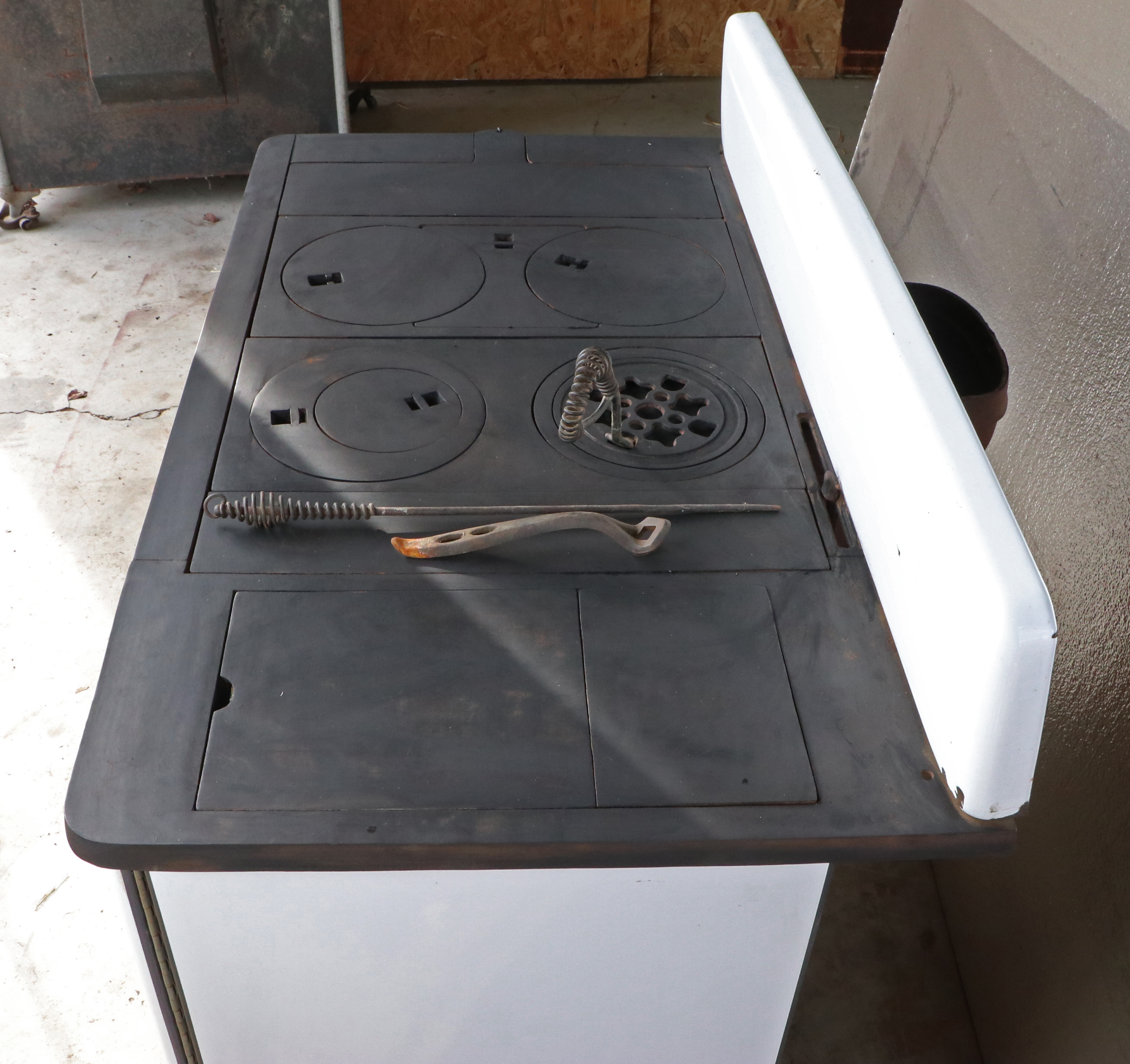 Wards Coal Range Cast Iron Cook Stove, Early to Mid 20th c.