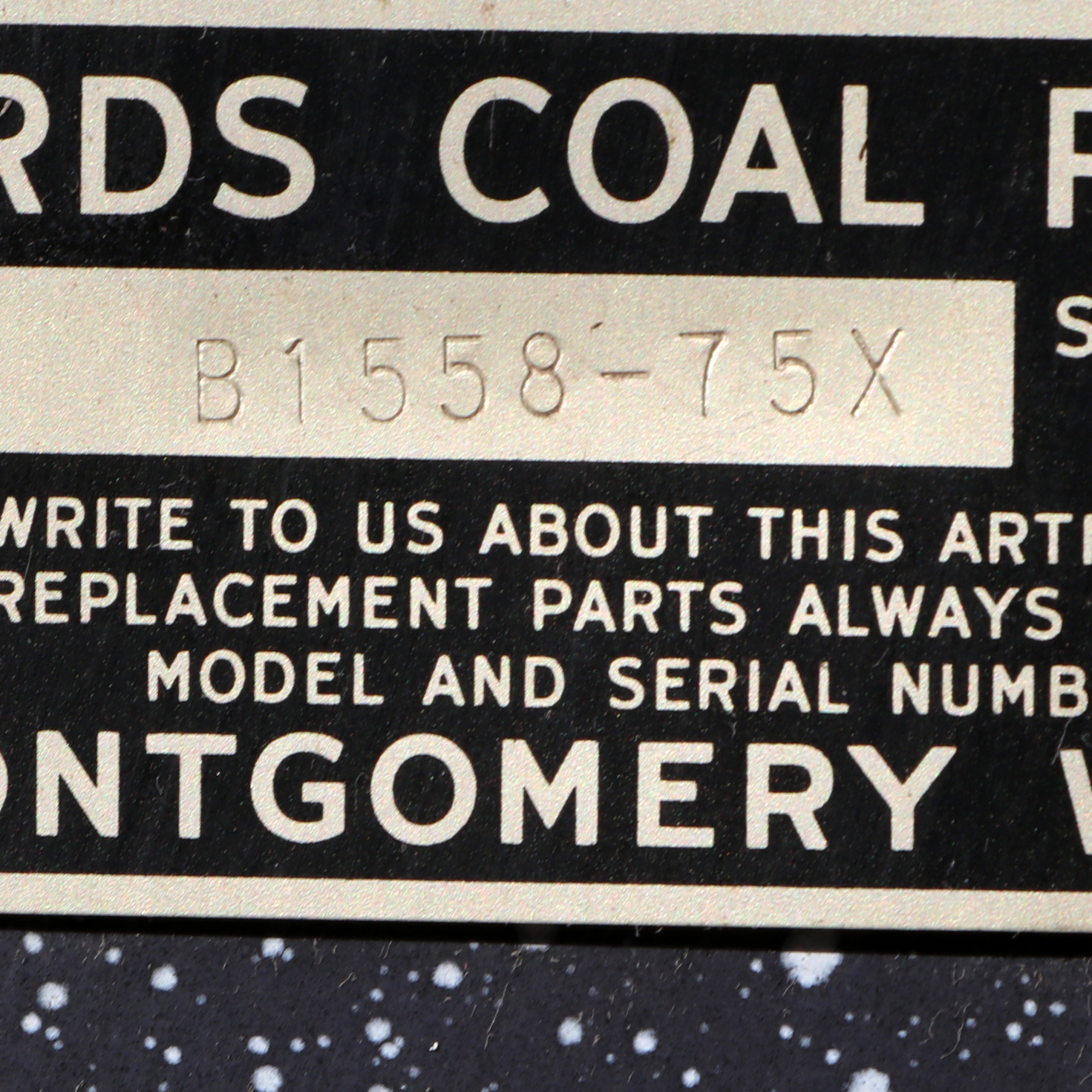 Wards Coal Range Cast Iron Cook Stove, Early to Mid 20th c.