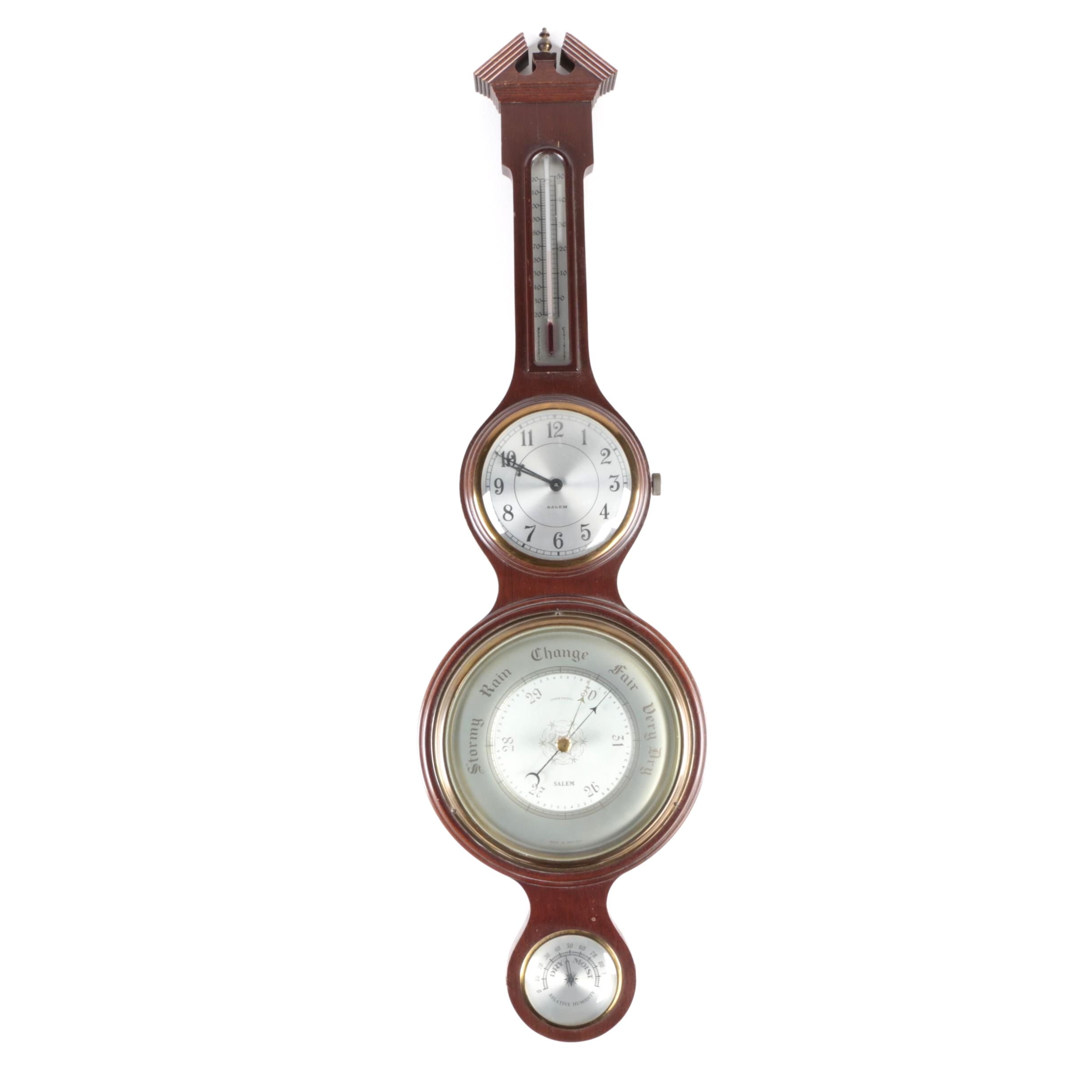 Salem Mahogany Barometer Weather Station