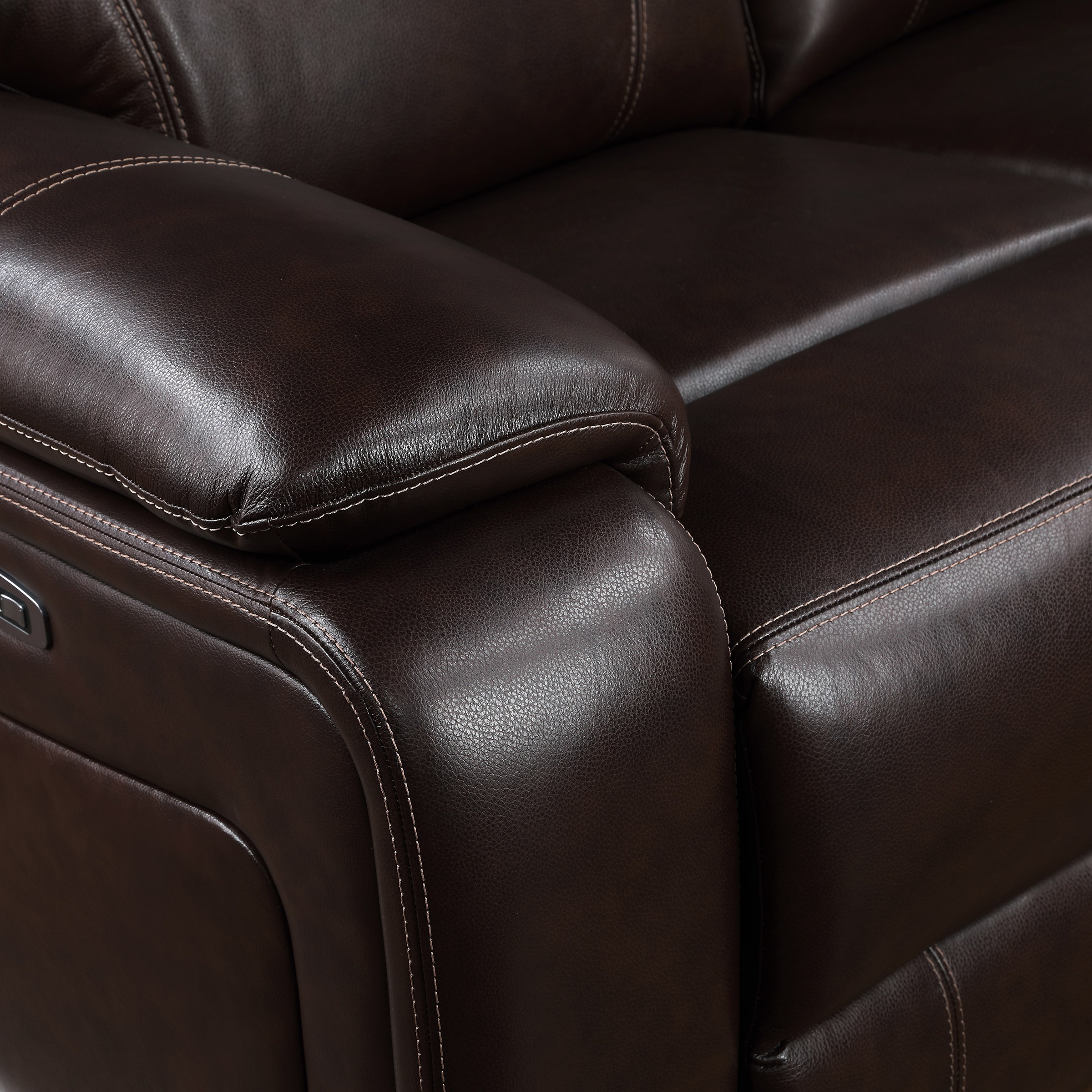 Northridge Home "Fallon" Leather Power Reclining Loveseat with Power Headrests