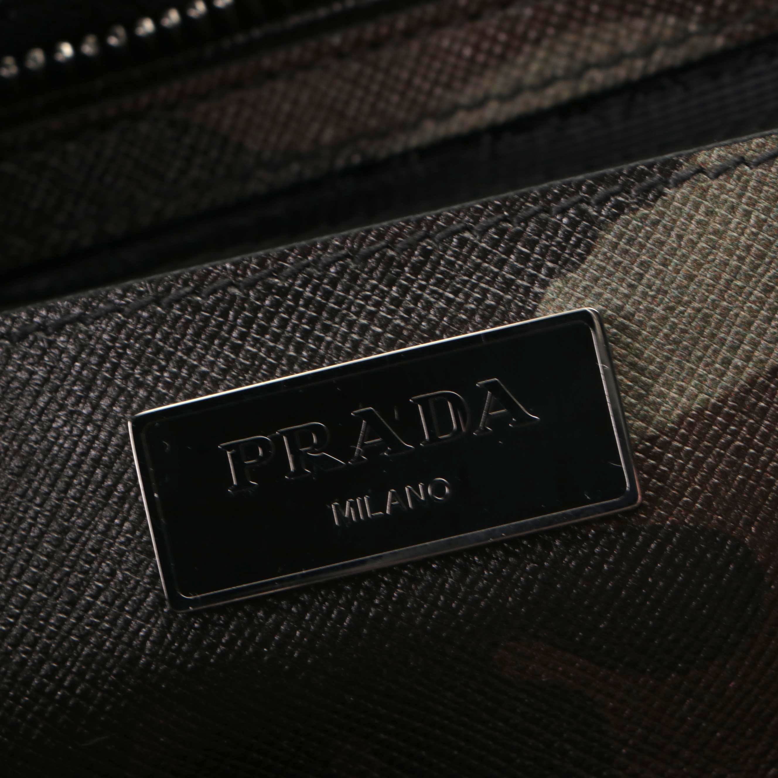 Prada Camo Saffiano Leather Two-Way Tote