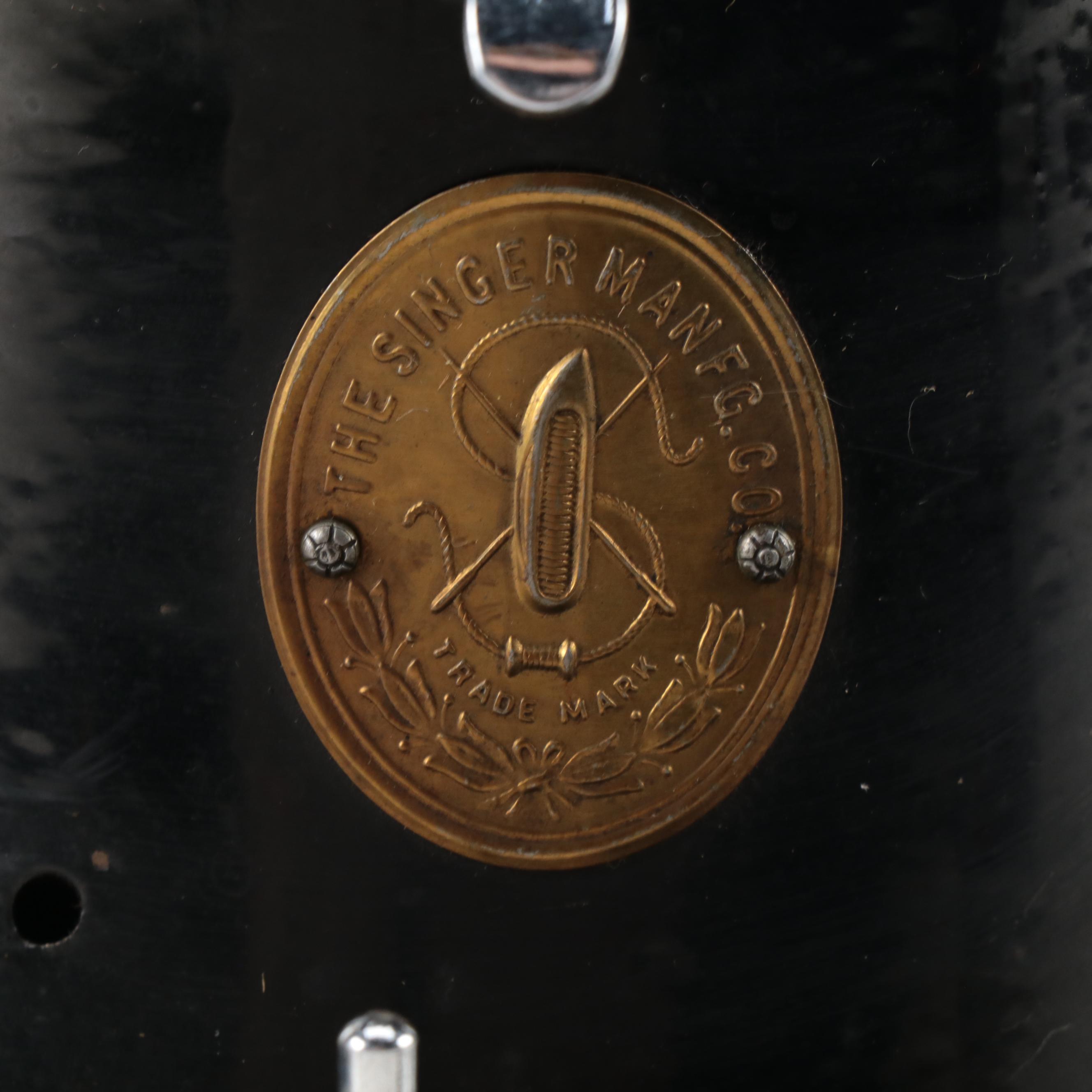 Singer Mfg Co. 201-2 Electric Sewing Machine with Light, Foot Pedal, ca. 1942