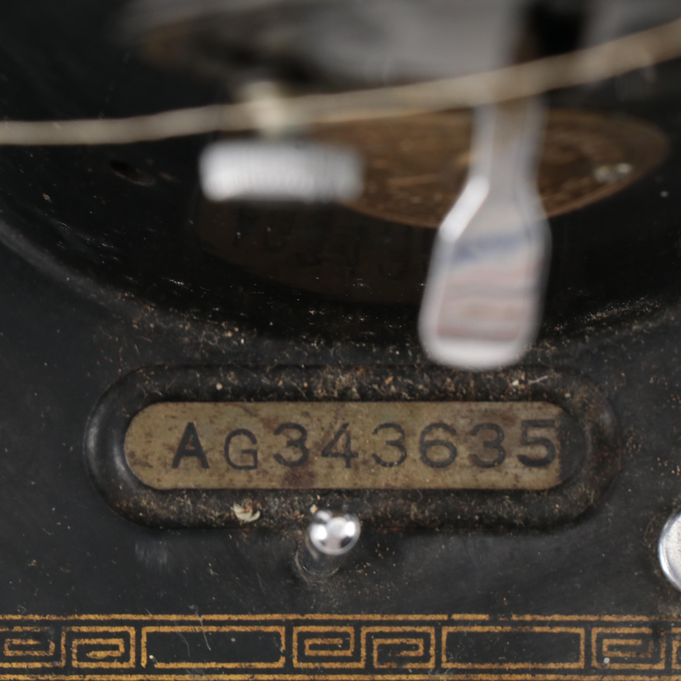 Singer Mfg Co. 201-2 Electric Sewing Machine with Light, Foot Pedal, ca. 1942