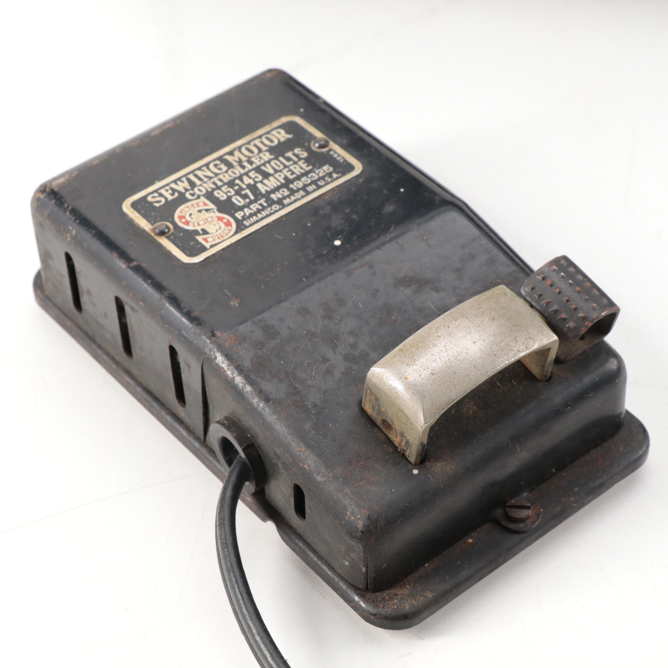 Singer Mfg Co. 201-2 Electric Sewing Machine with Light, Foot Pedal, ca. 1942