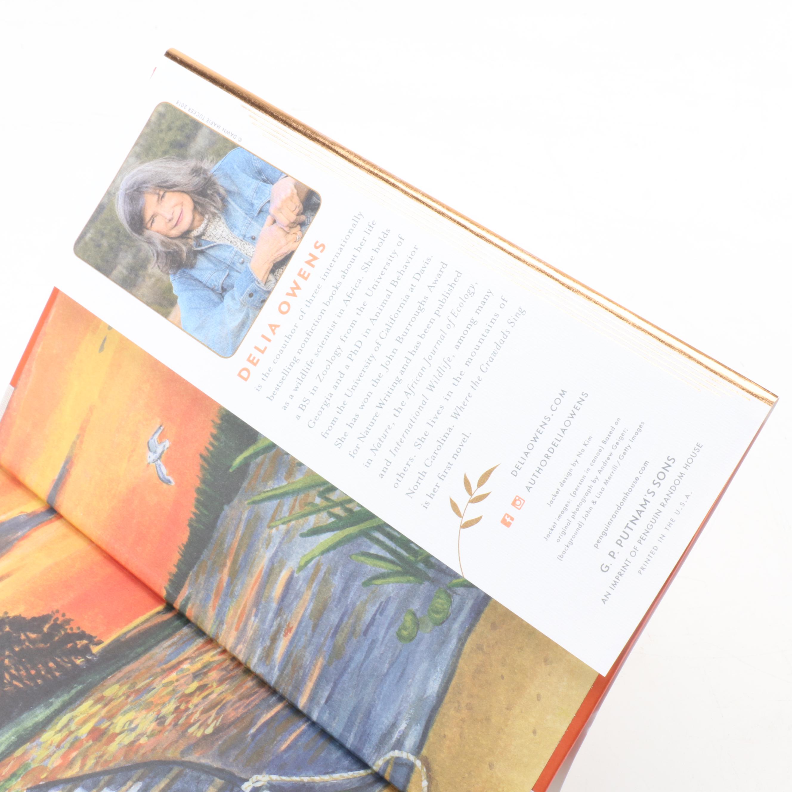 Signed First Deluxe Edition "Where the Crawdads Sing" by Delia Owens, 2019