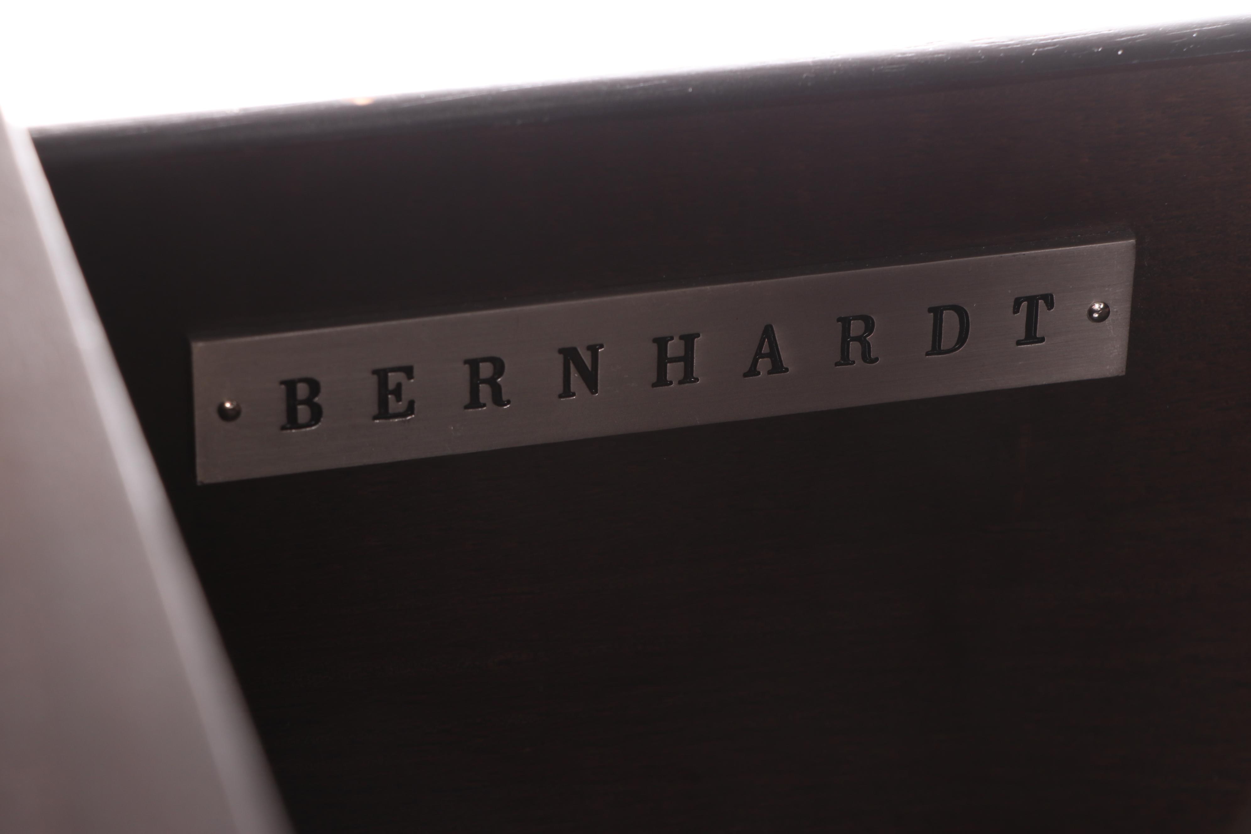 Bernhardt "Sutton House" Primavera and Hand-Forged Steel Tall Chest-on-Stand