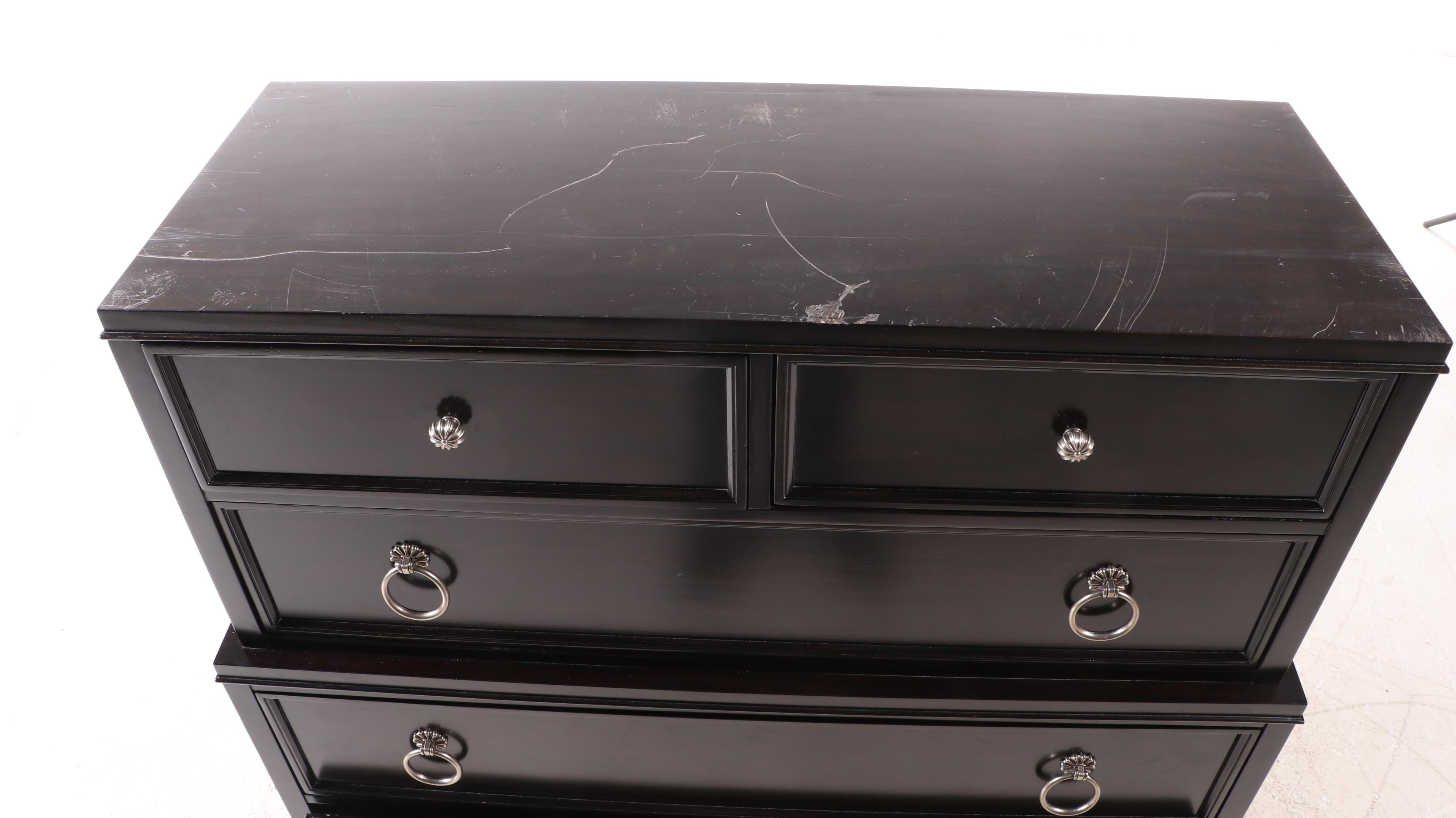 Bernhardt "Sutton House" Primavera and Hand-Forged Steel Tall Chest-on-Stand