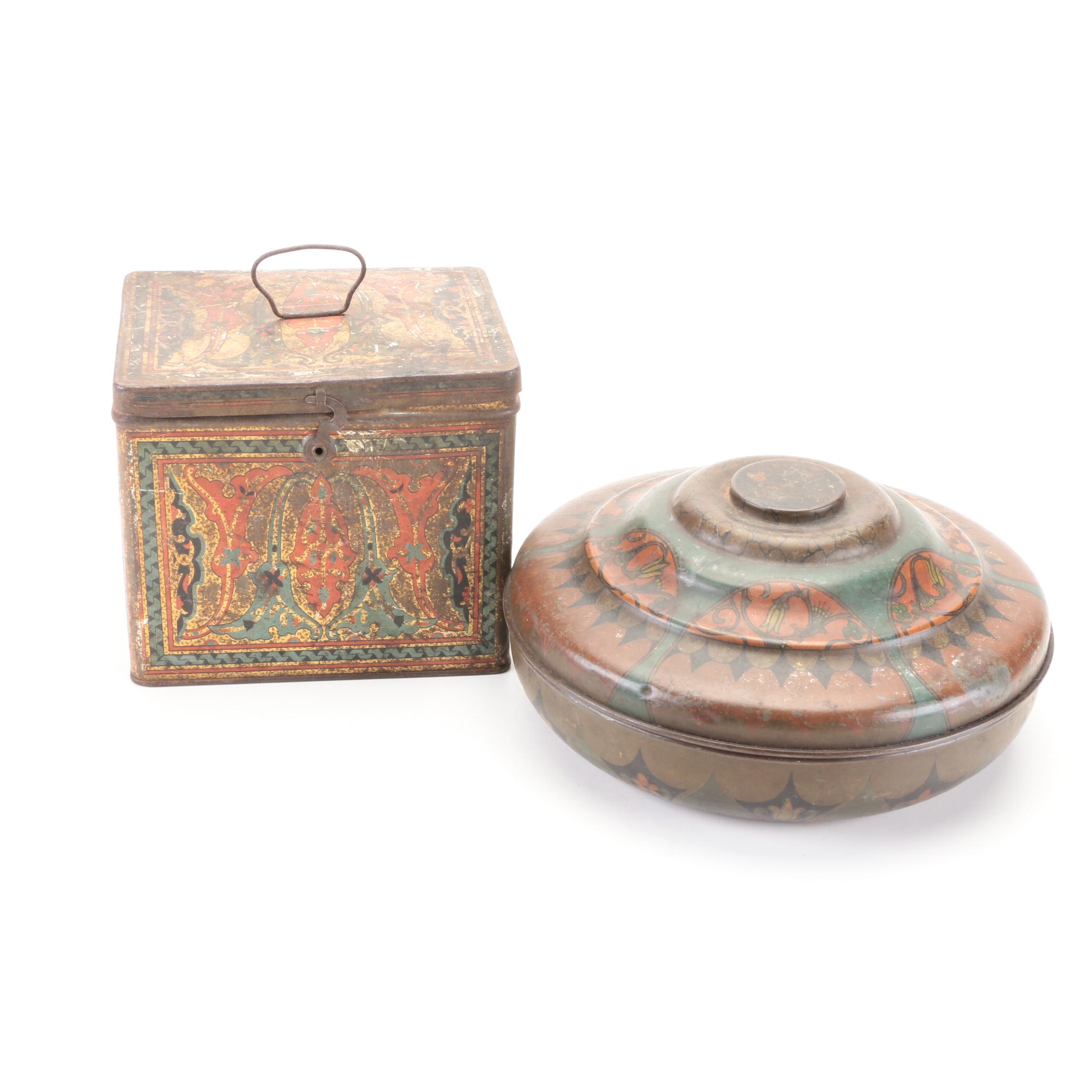 Heekin Spice Co., Clabber Girl, Maxwell House and Other Tin Boxes