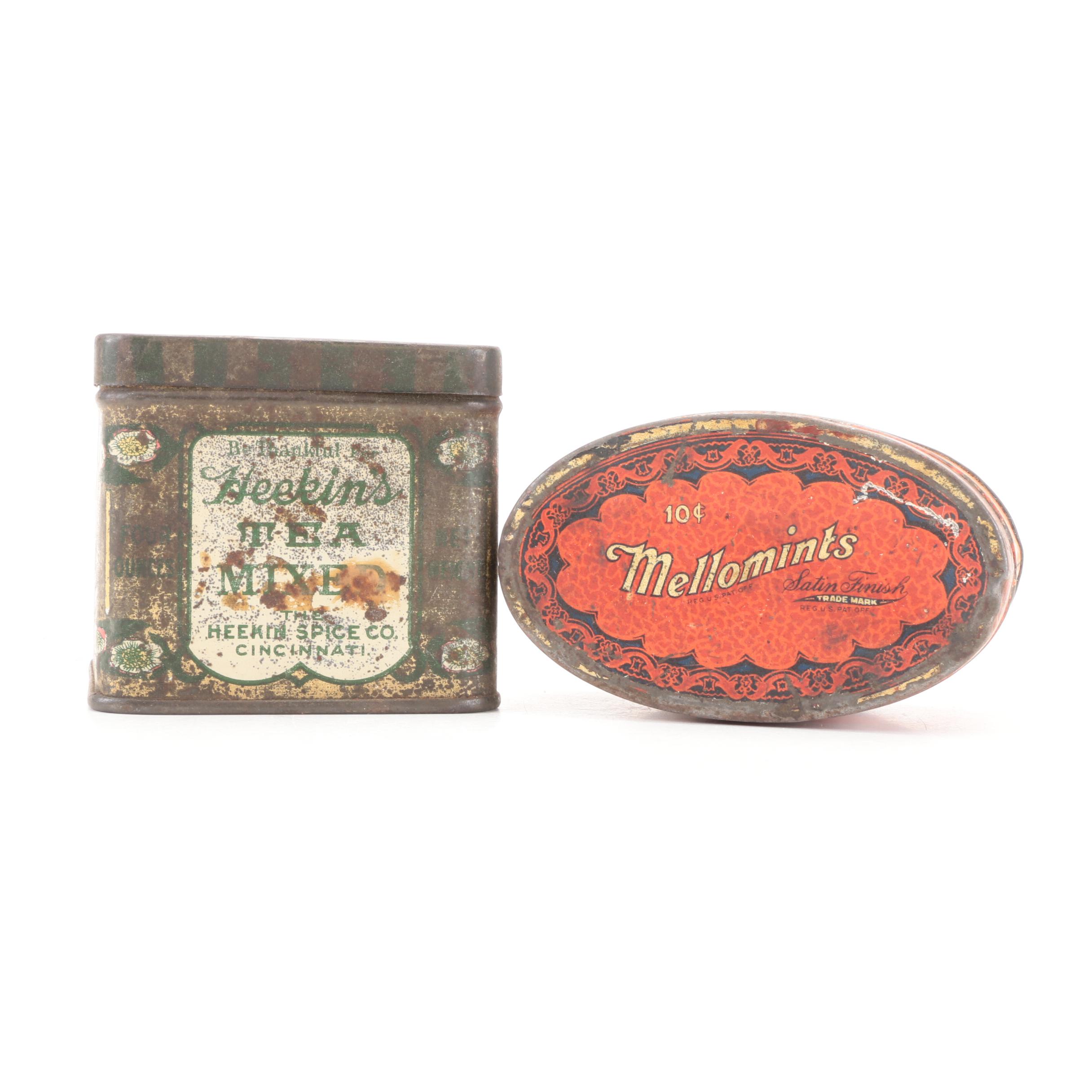 Heekin Spice Co., Clabber Girl, Maxwell House and Other Tin Boxes