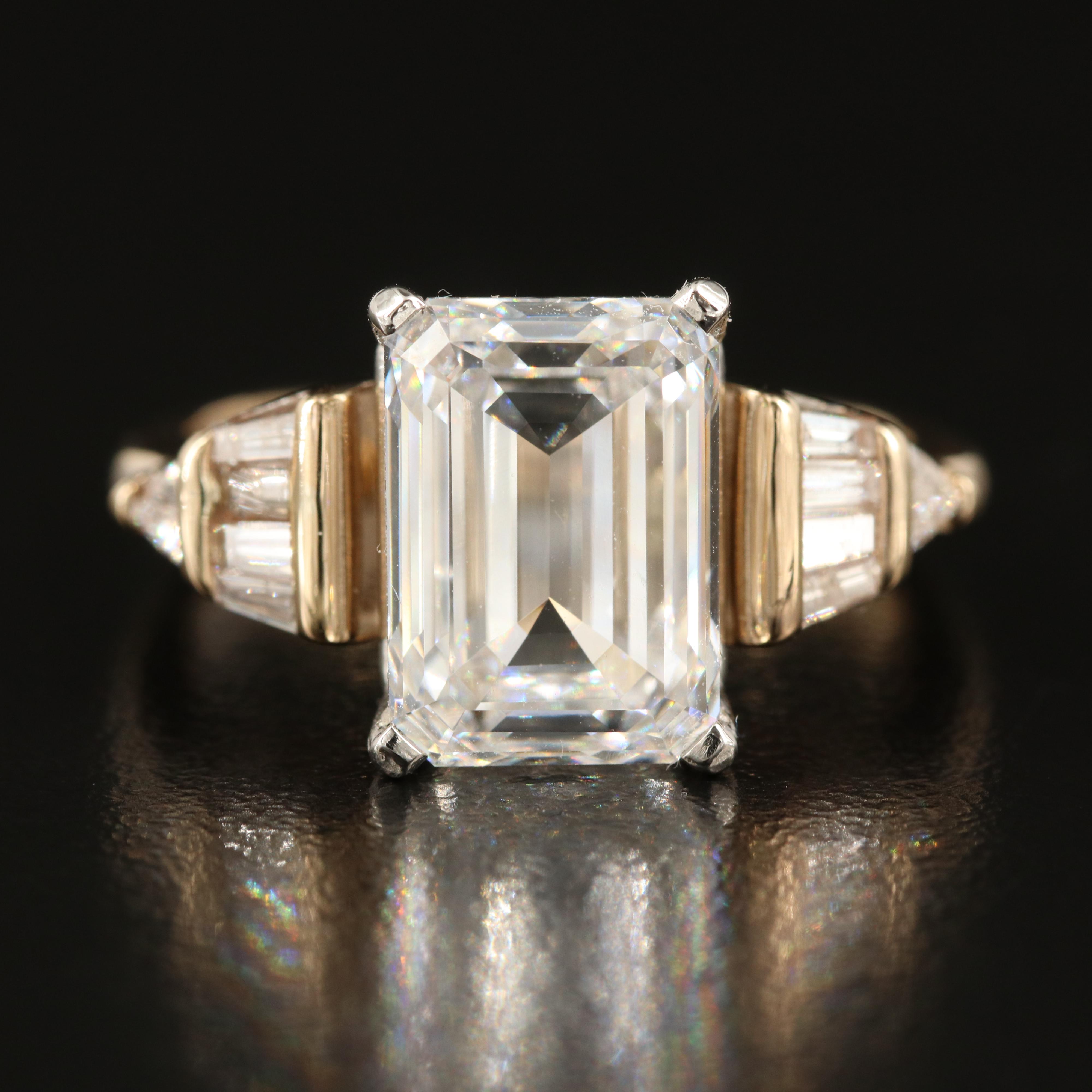 Platinum 6.00 CTW Lab Grown Diamond Ring with IGI Report