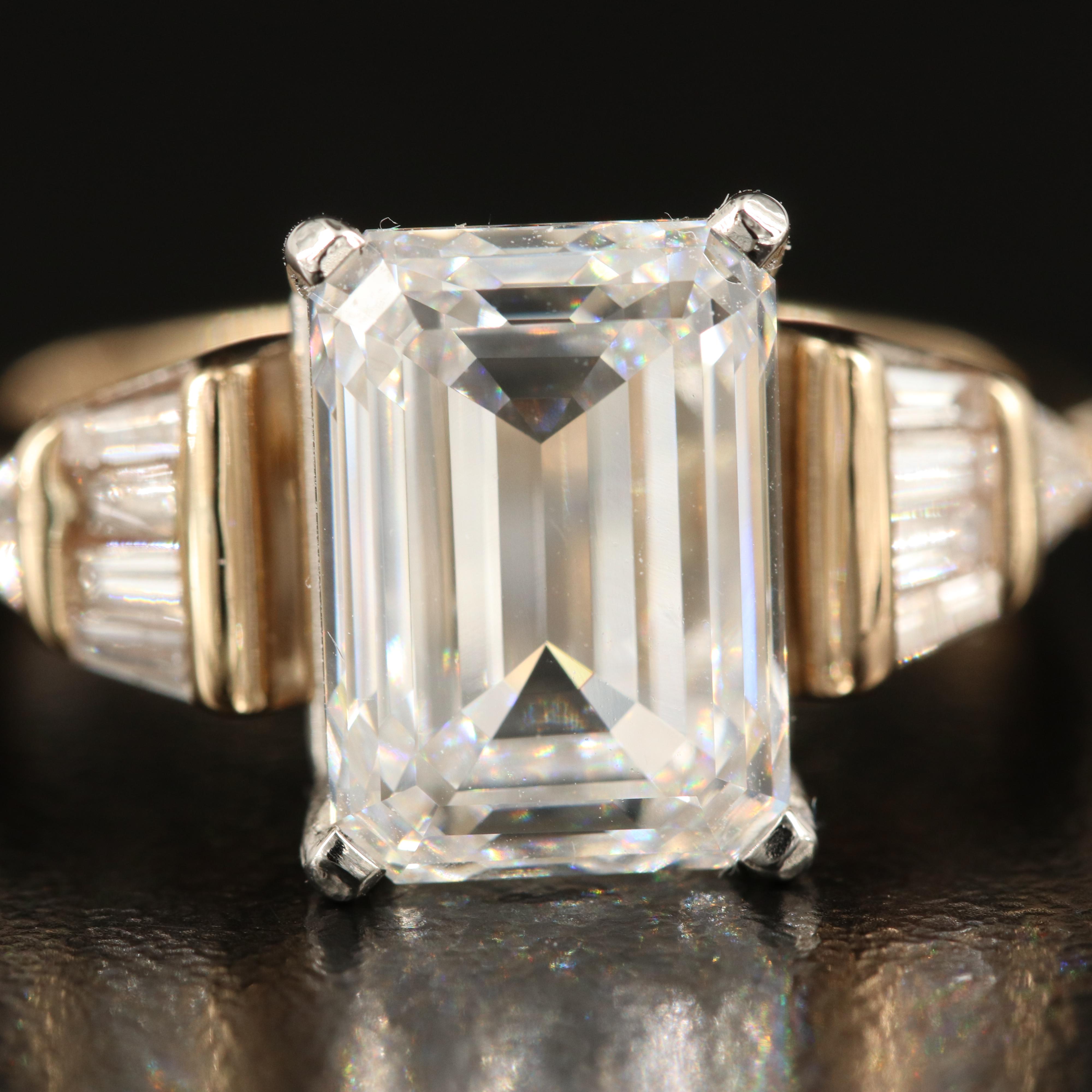 Platinum 6.00 CTW Lab Grown Diamond Ring with IGI Report