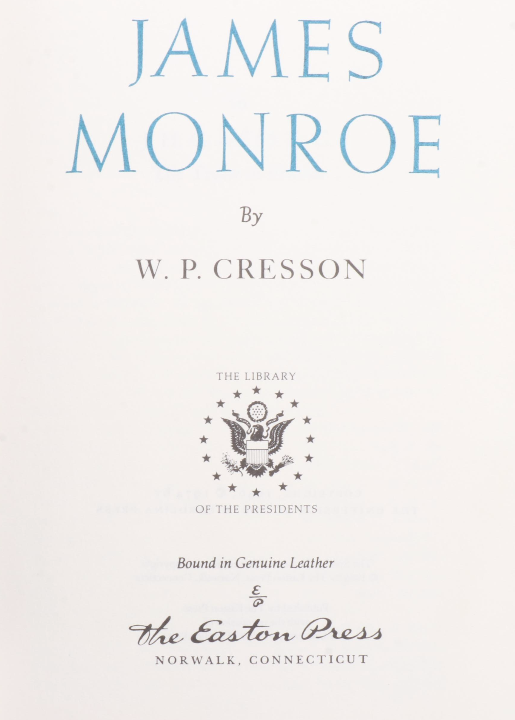 Easton Press Presidential Biographies Including "John Quincy Adams" Vol. I–II