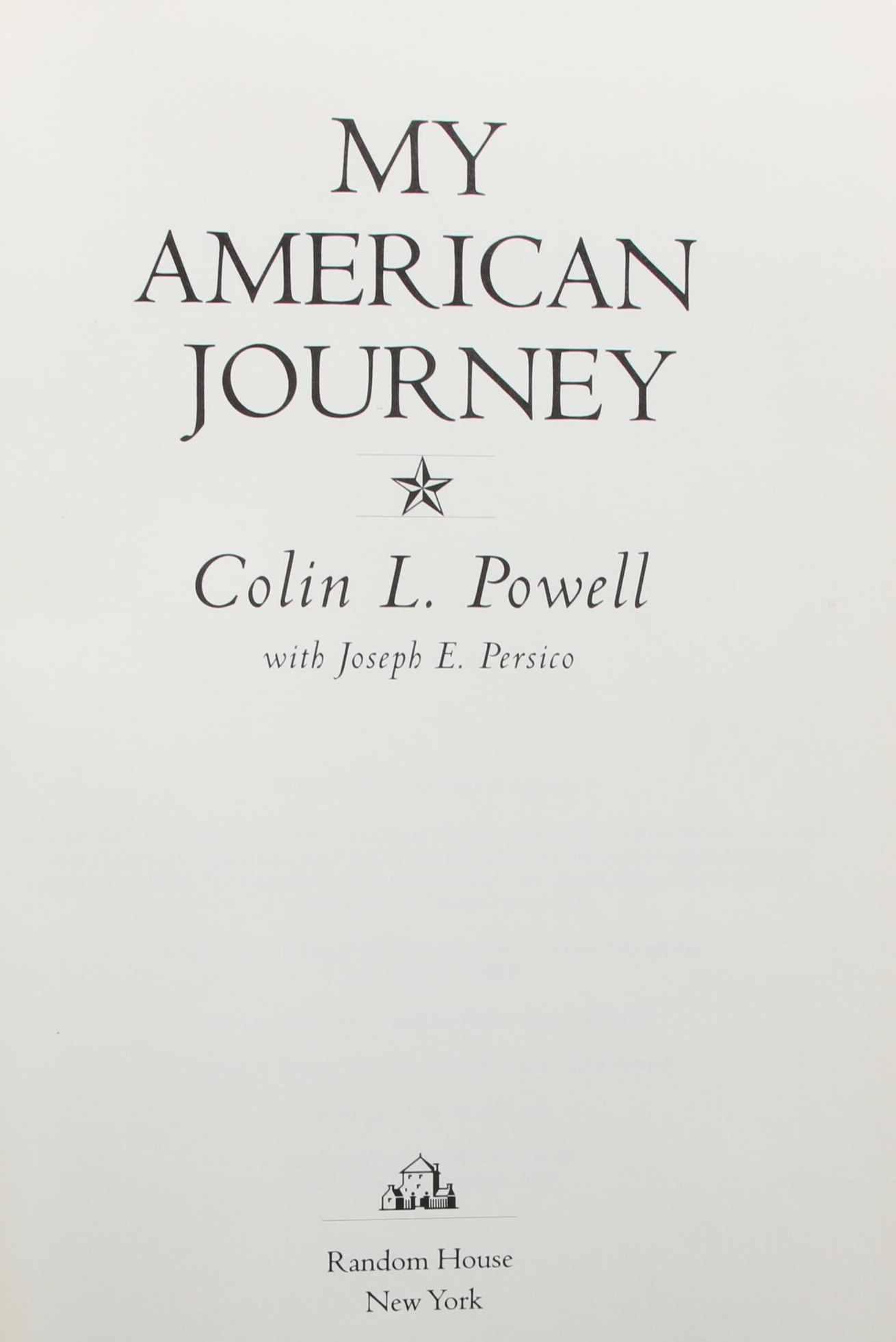 Signed Eleventh Printing "My American Journey" by Colin Powell, 1995
