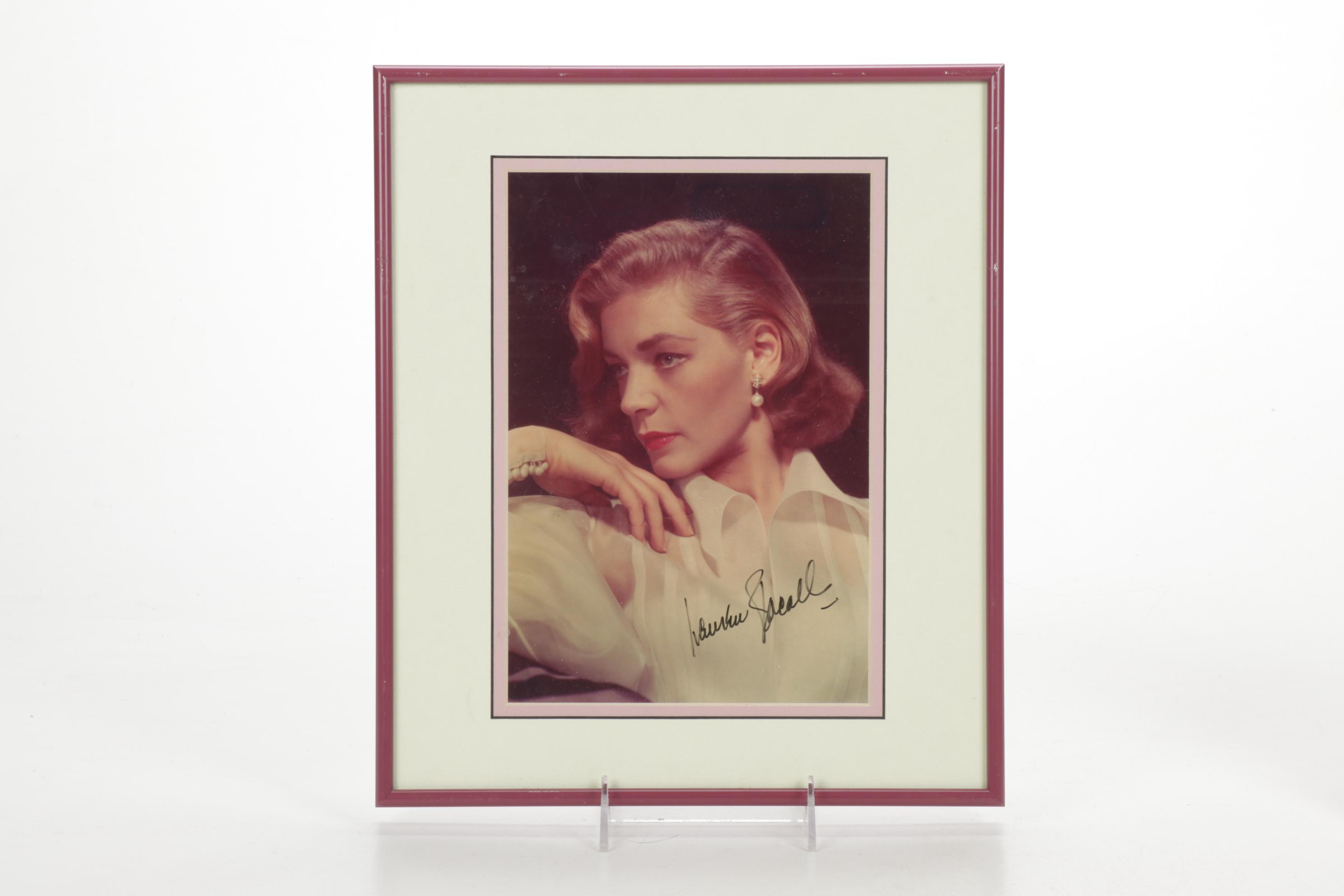 Lauren Bacall Signed Photo, "How to Marry a Millionaire" Poster, Visual Pass