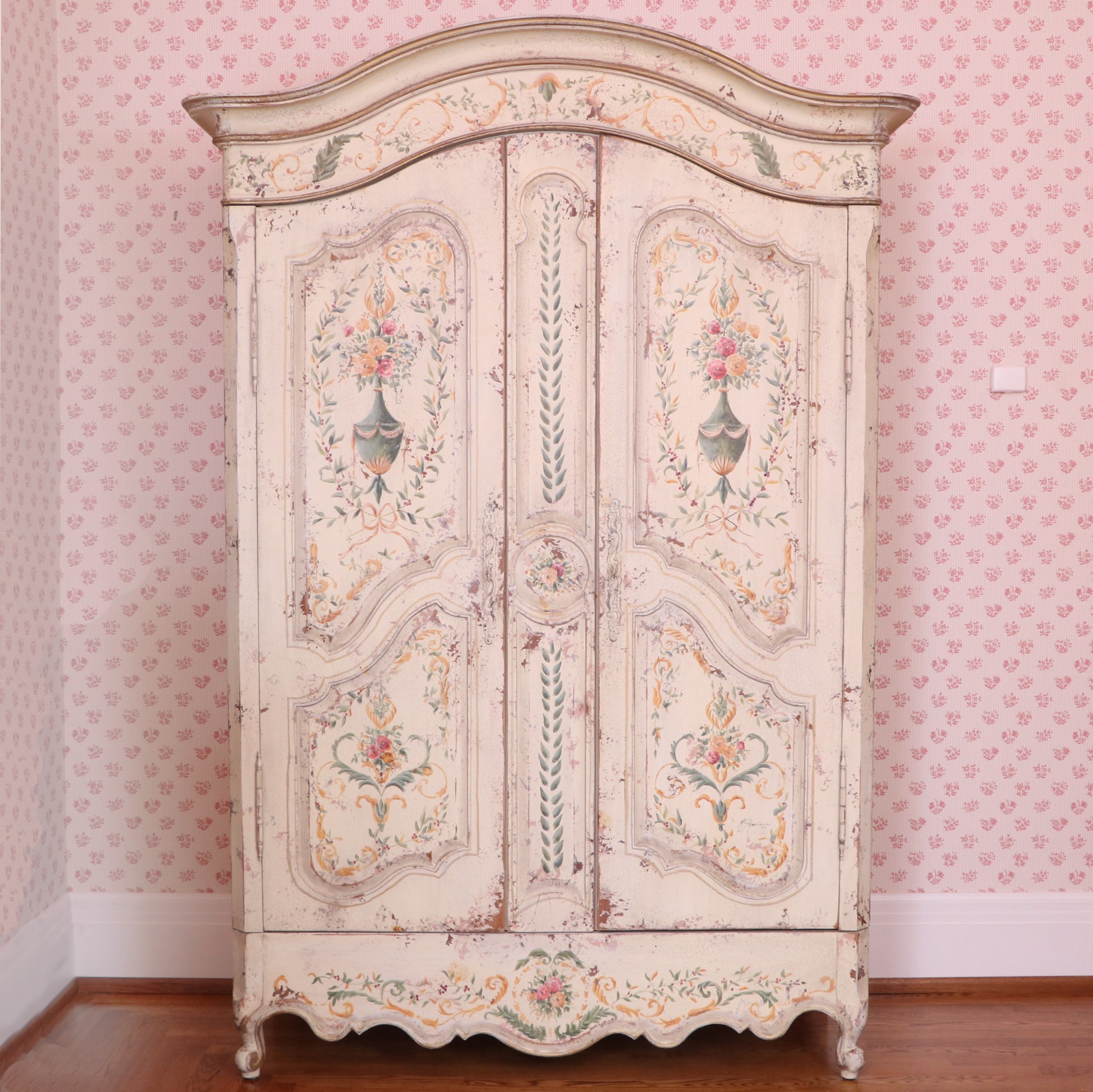 Habersham Plantation Hand Painted Wooden Armoire