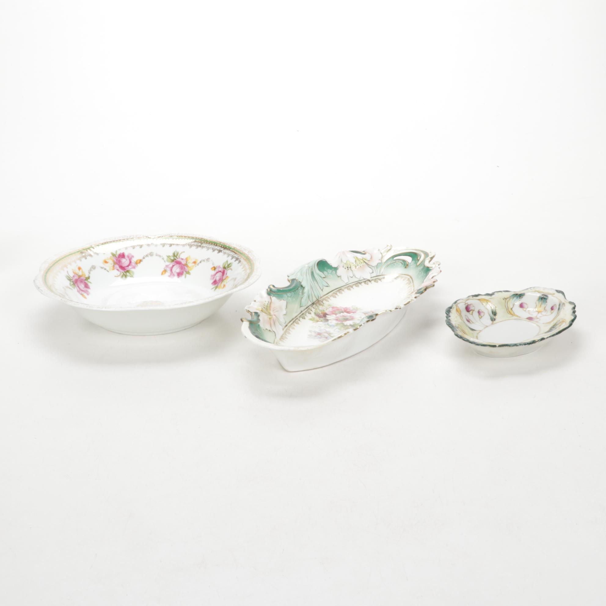 Tiffin-Franciscan "Minton" Cocktail Coupes and Other Porcelain Tableware