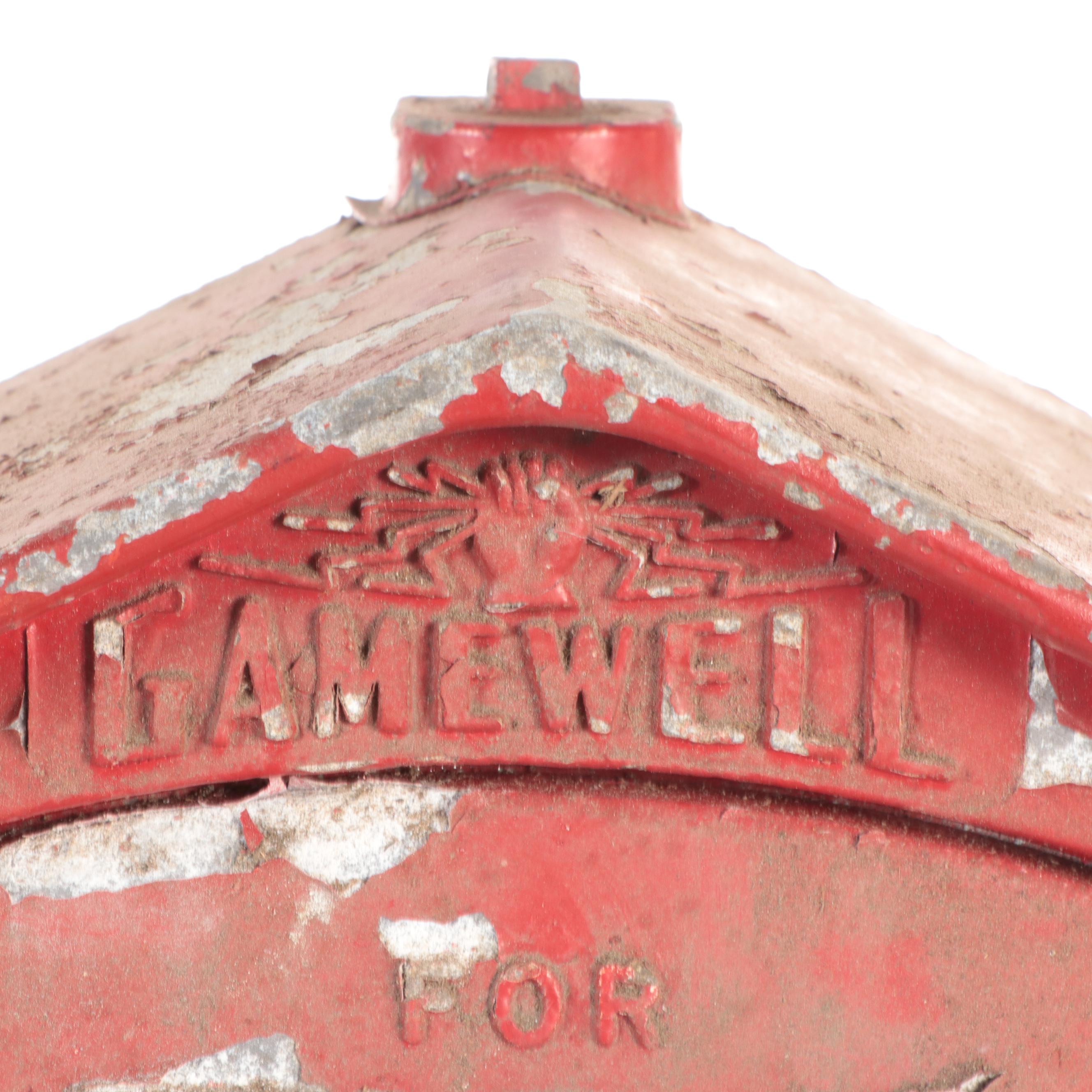 Gamewell Cast iron Fire Alarm "Pull Down" Emergency Boxes, Early/Mid 20th C.