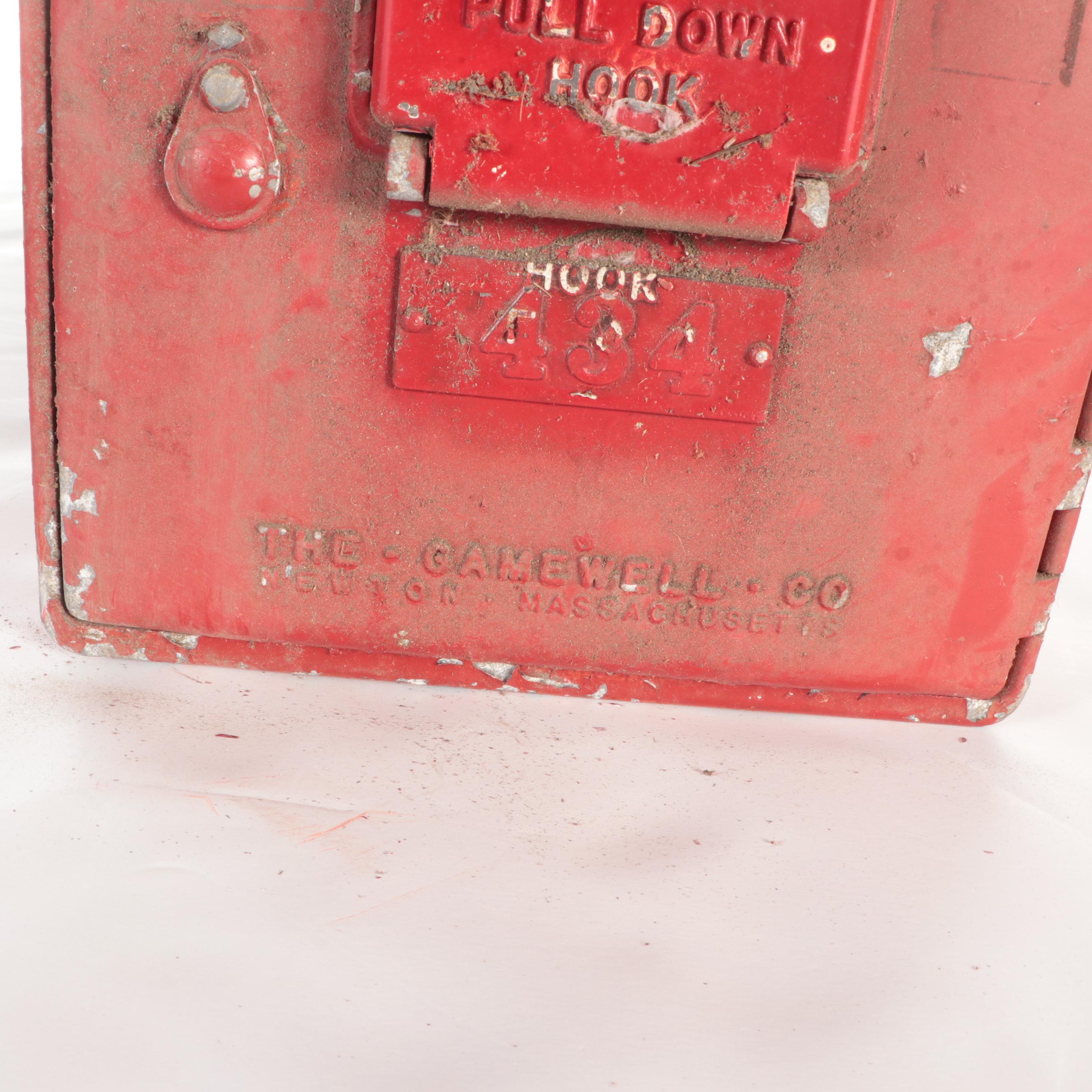 Gamewell Cast iron Fire Alarm "Pull Down" Emergency Boxes, Early/Mid 20th C.