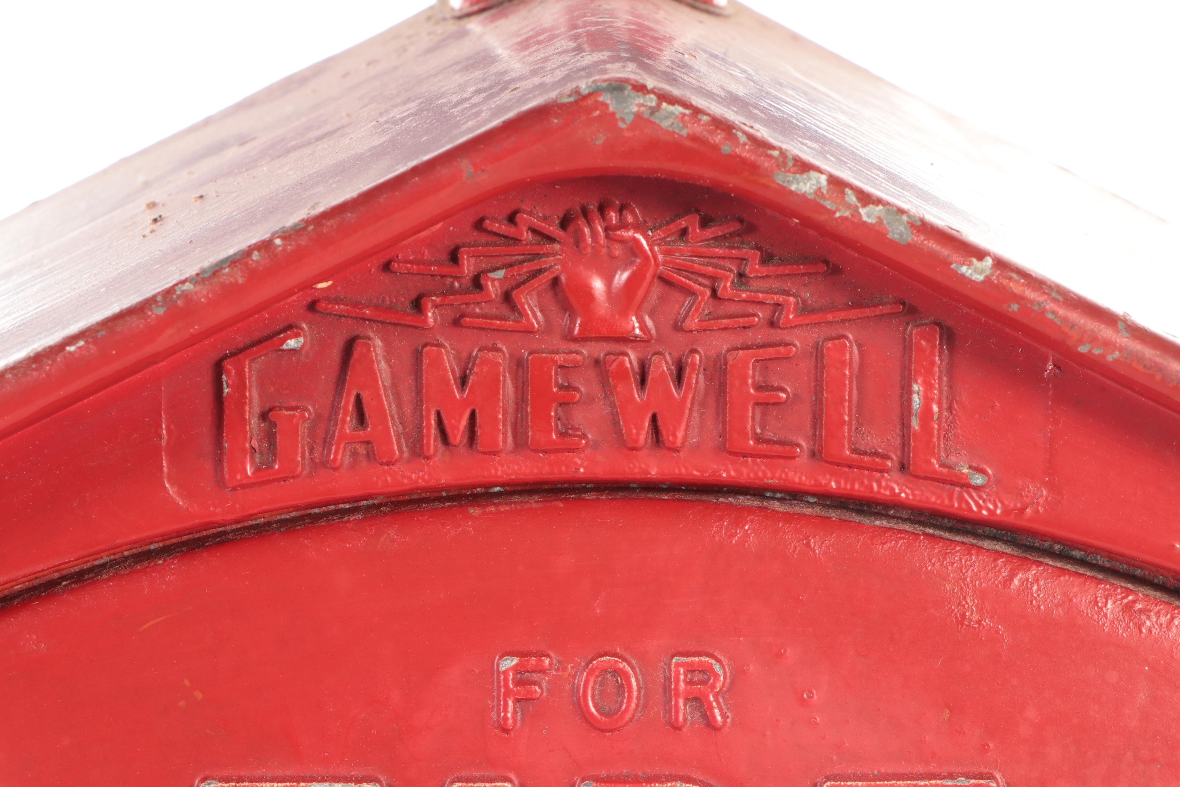 Gamewell Cast iron Fire Alarm "Pull Down" Emergency Boxes, Early/Mid 20th C.