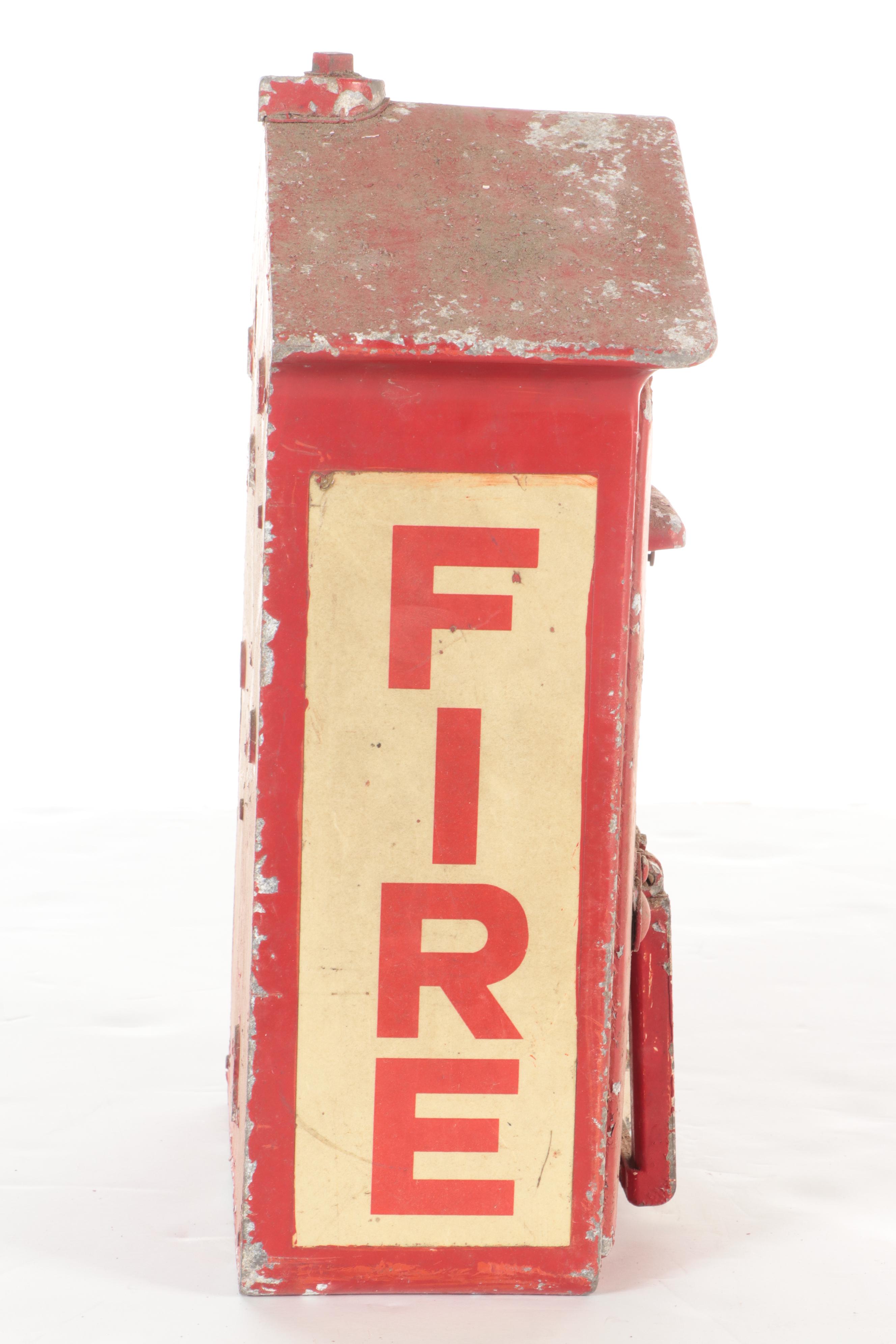 Gamewell Cast iron Fire Alarm "Pull Down" Emergency Boxes, Early/Mid 20th C.