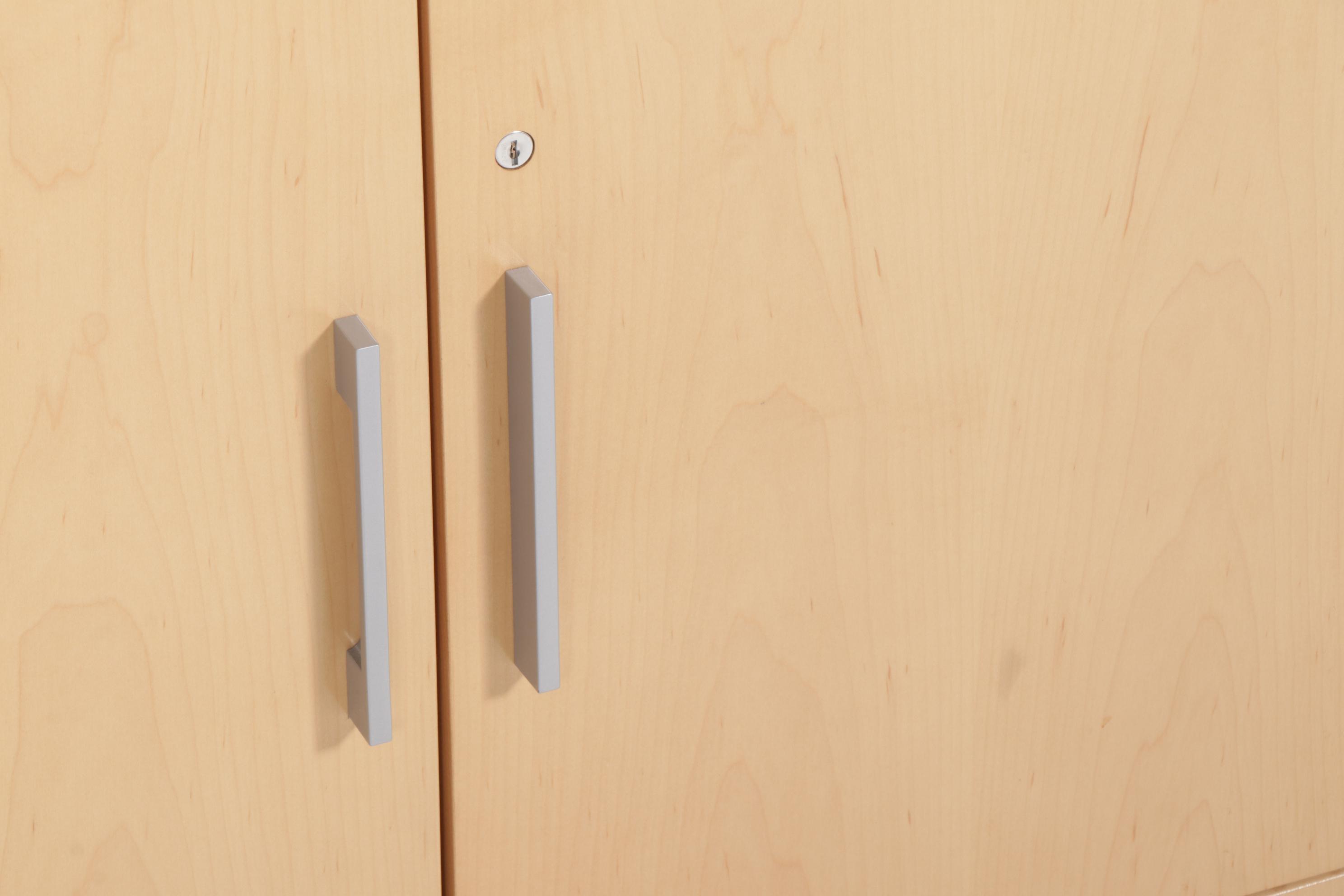 Contemporary Herman Miller Two-Section Office Cabinet with Faux Wood  Finish