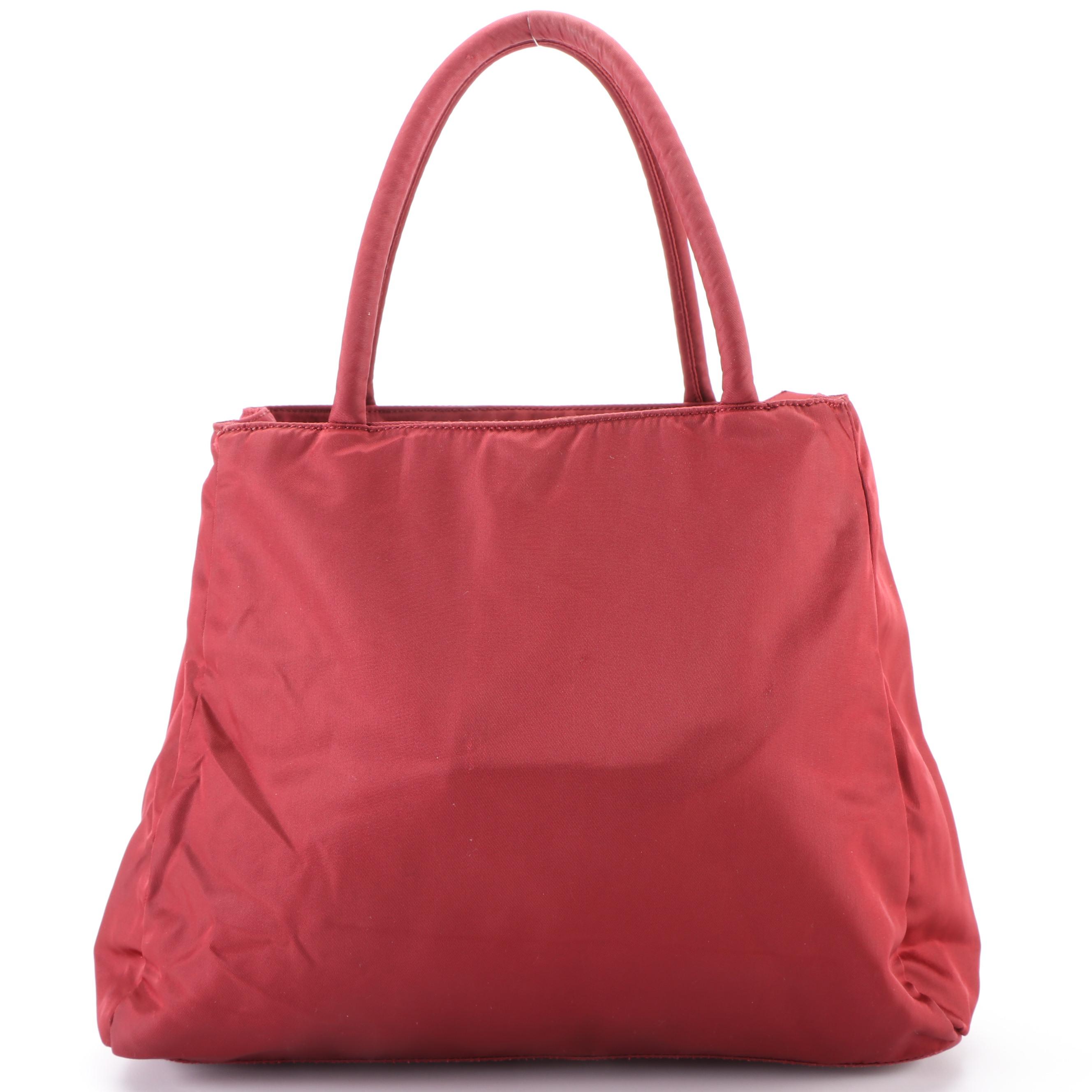Prada Small Handbag in Red Tessuto Nylon