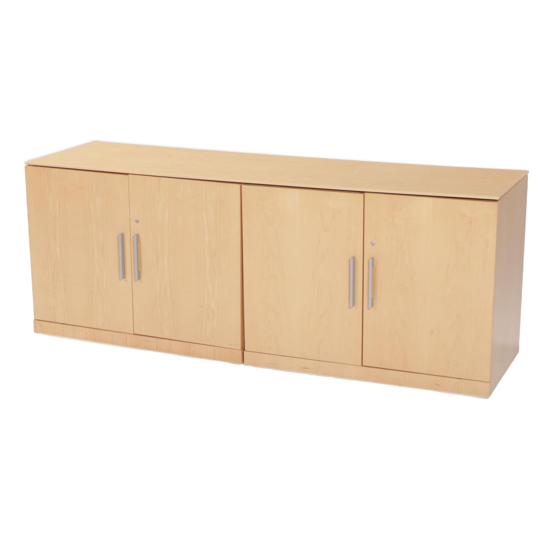 Contemporary Herman Miller Two-Section Office Cabinet with Faux Wood  Finish