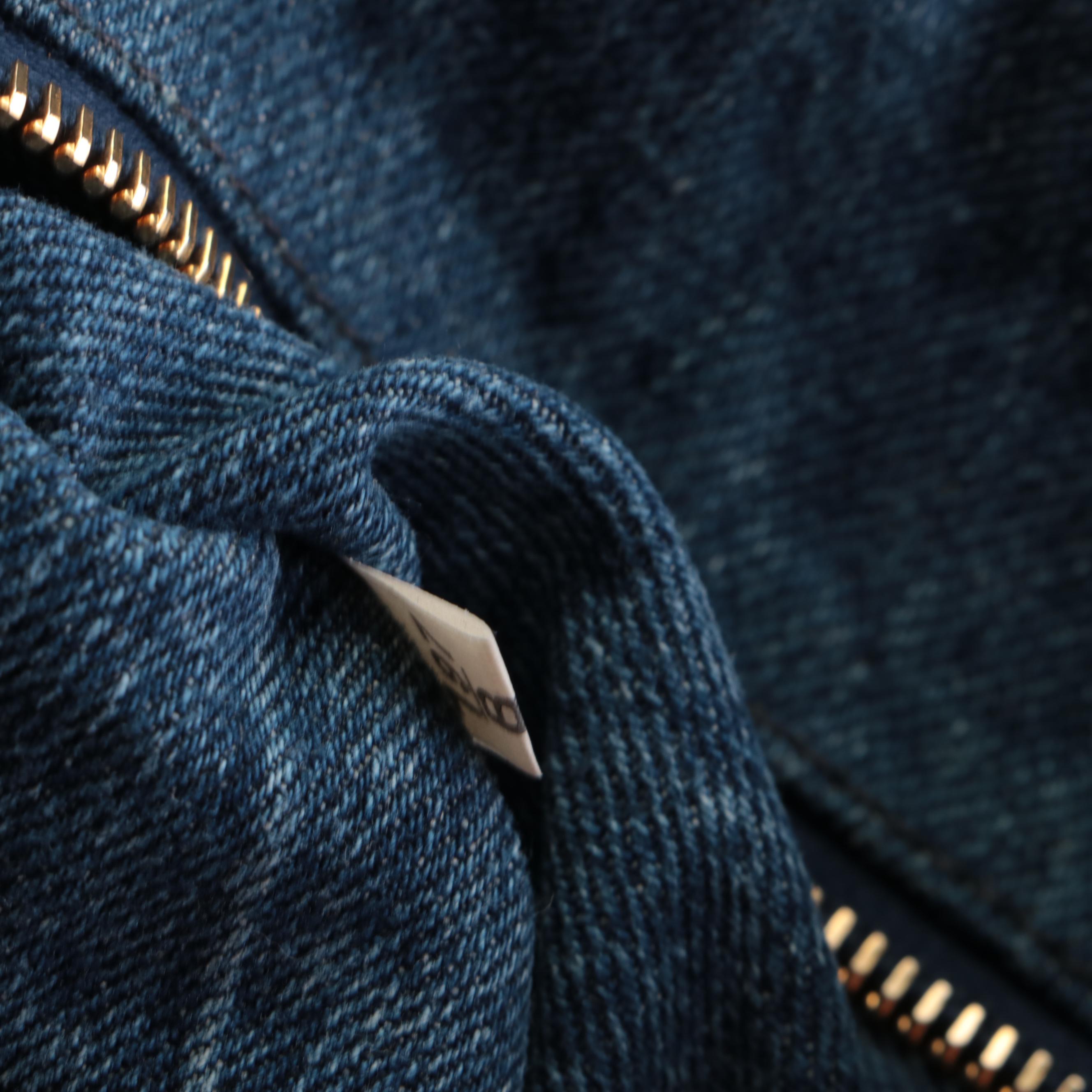 Prada Silkscreen Logo Tote Bag in Blue Denim