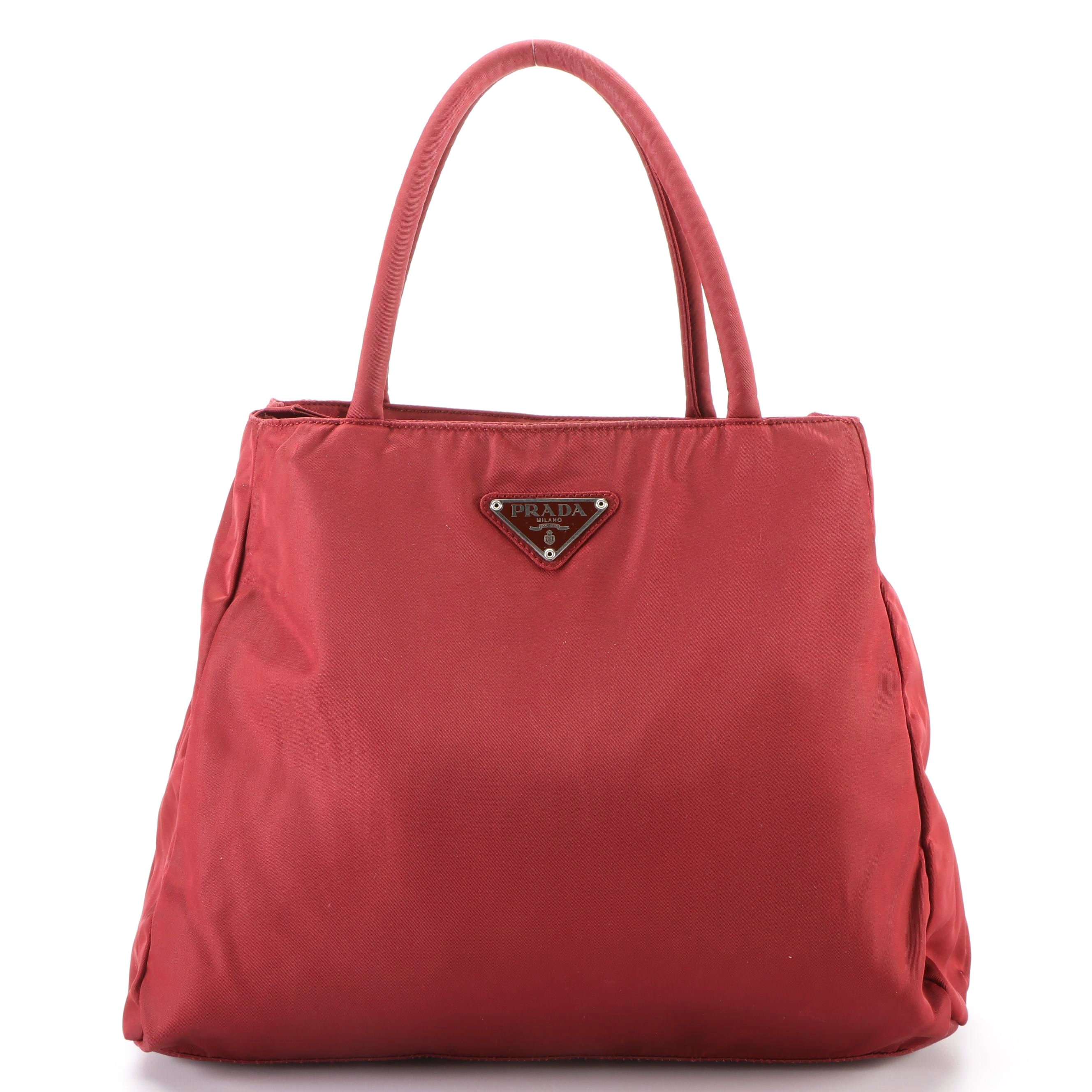 Prada Small Handbag in Red Tessuto Nylon
