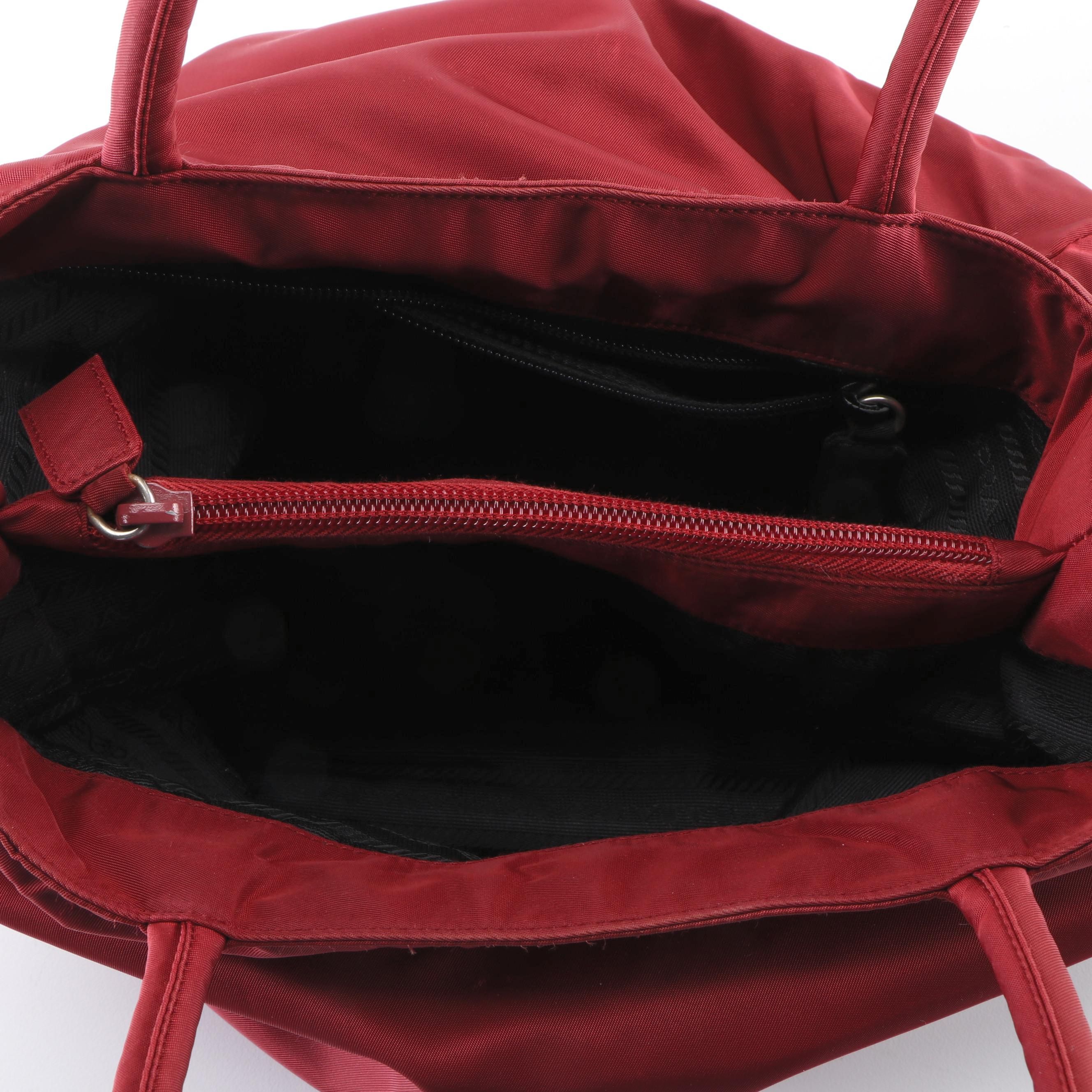 Prada Small Handbag in Red Tessuto Nylon