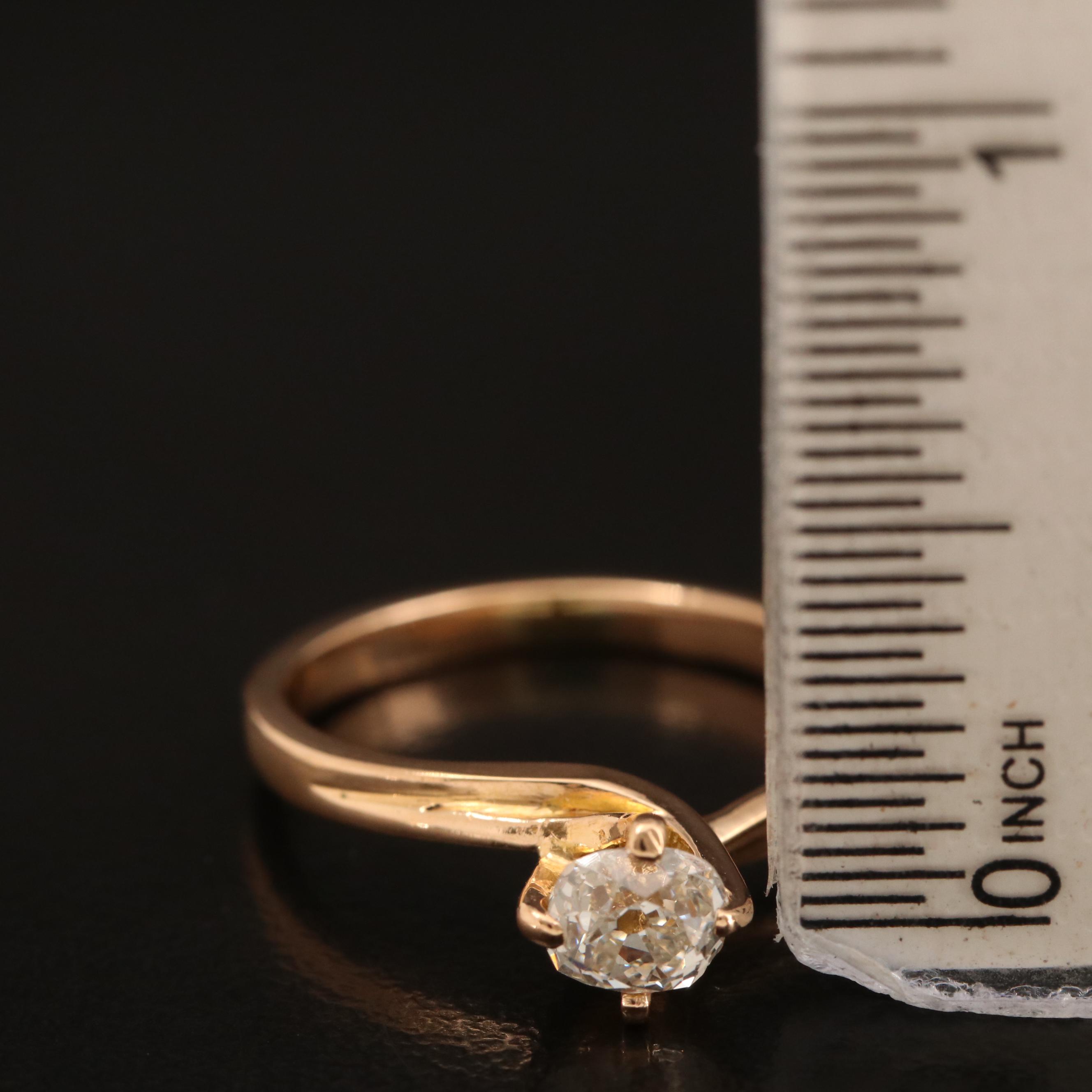 14K 0.64 CT Diamond Solitaire Ring