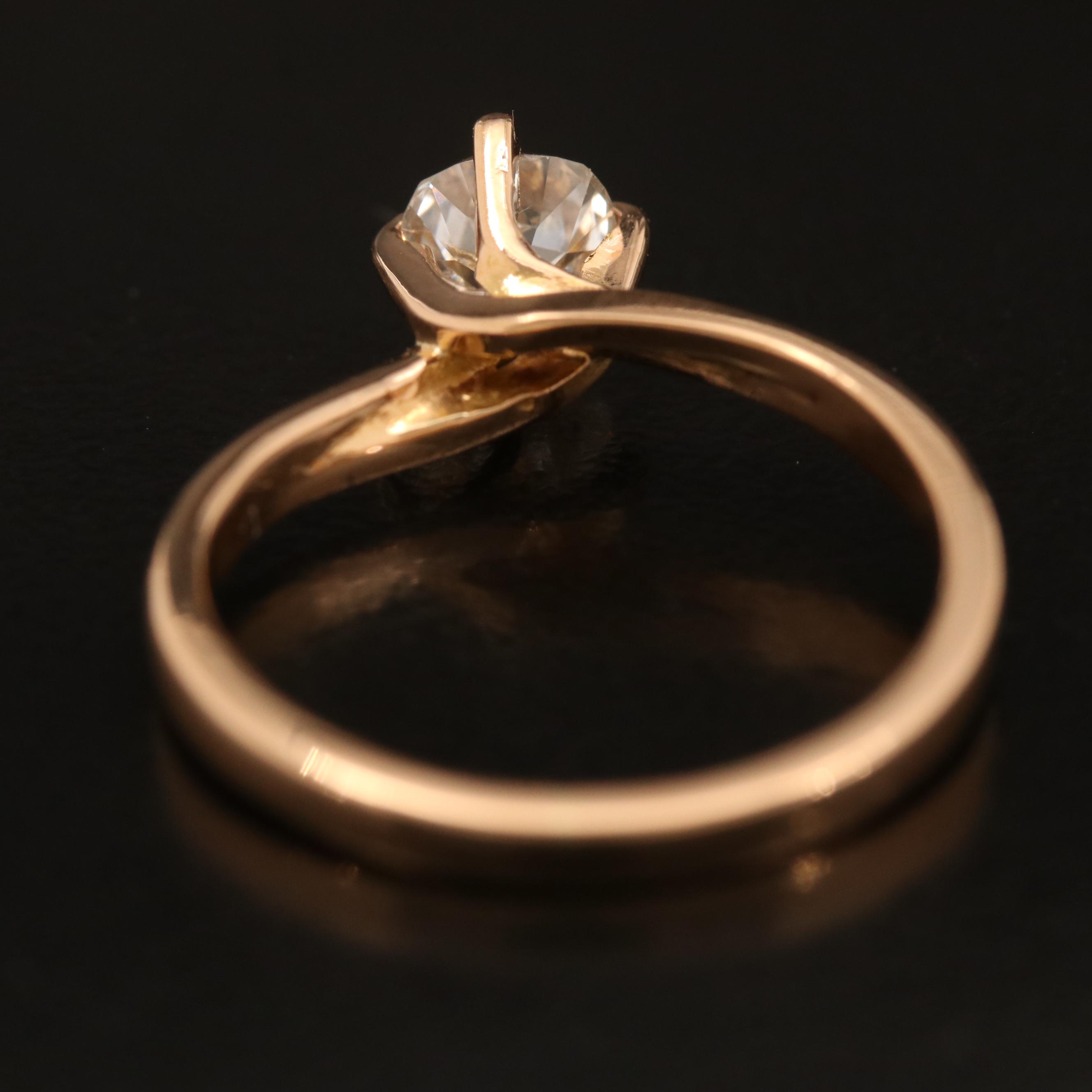 14K 0.64 CT Diamond Solitaire Ring