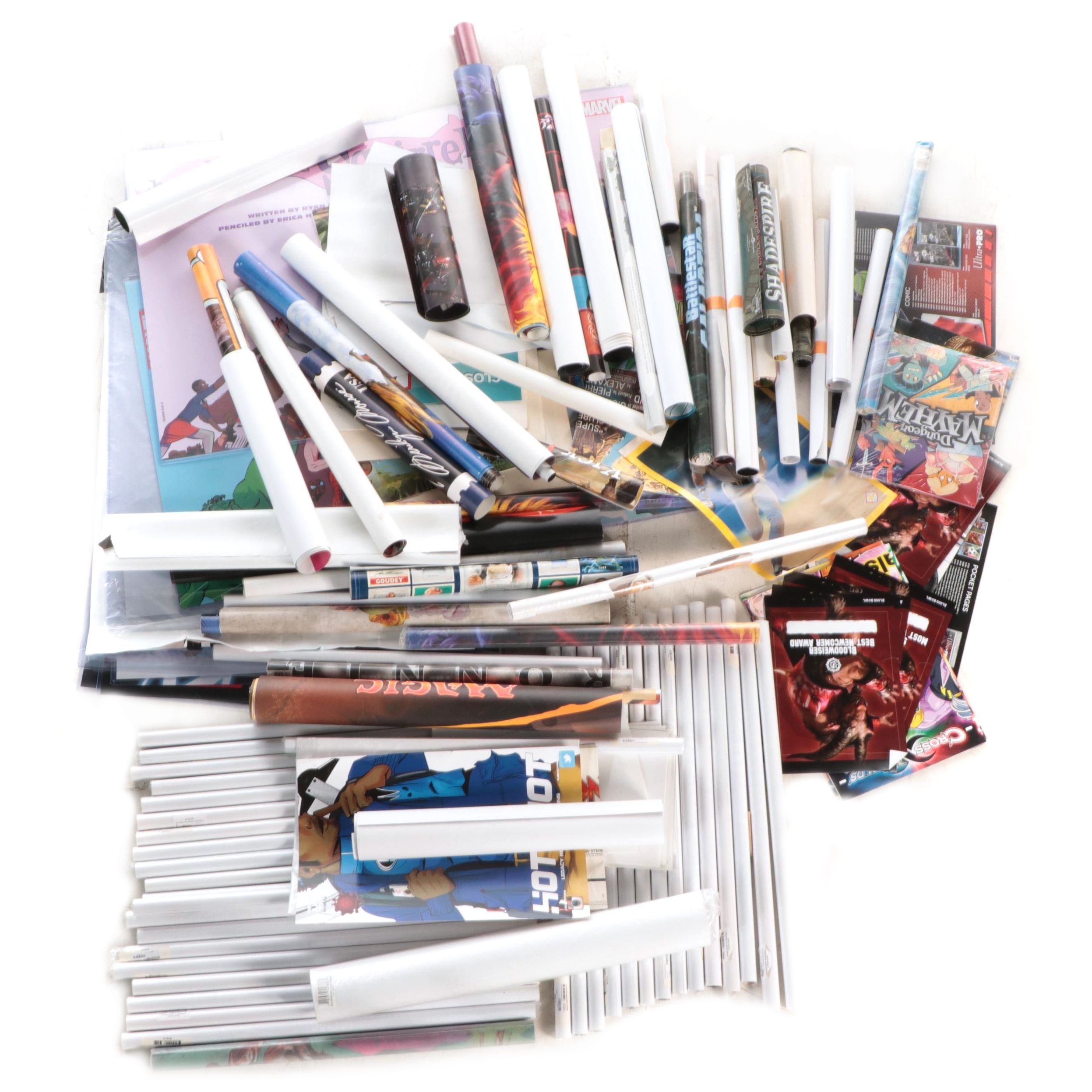 Top Loaders and Posters Featuring Superheroes, Movies, Games, Promos