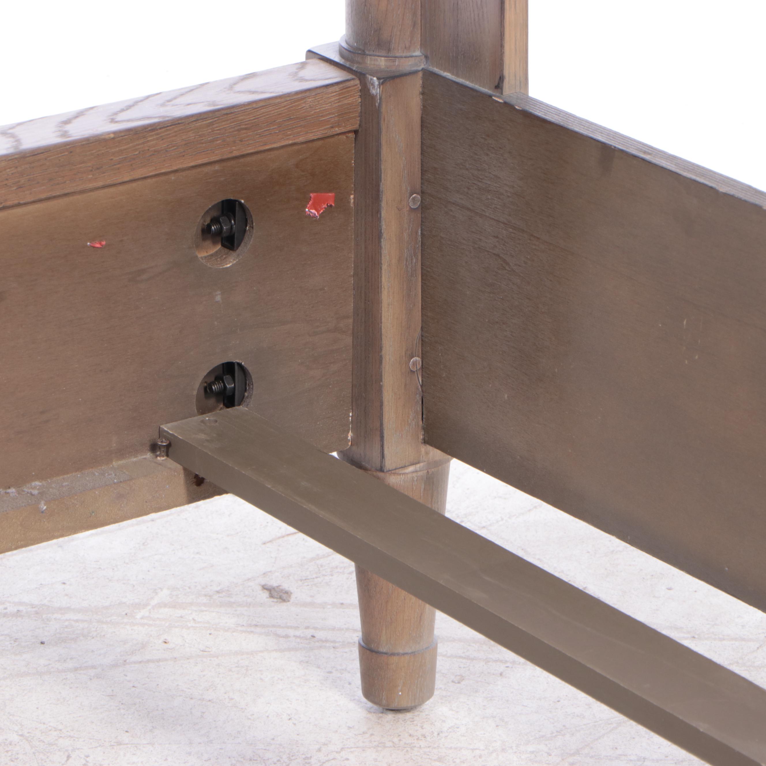 Bernhardt "Auberge" Weathered Oak Four-Post King Size Bed