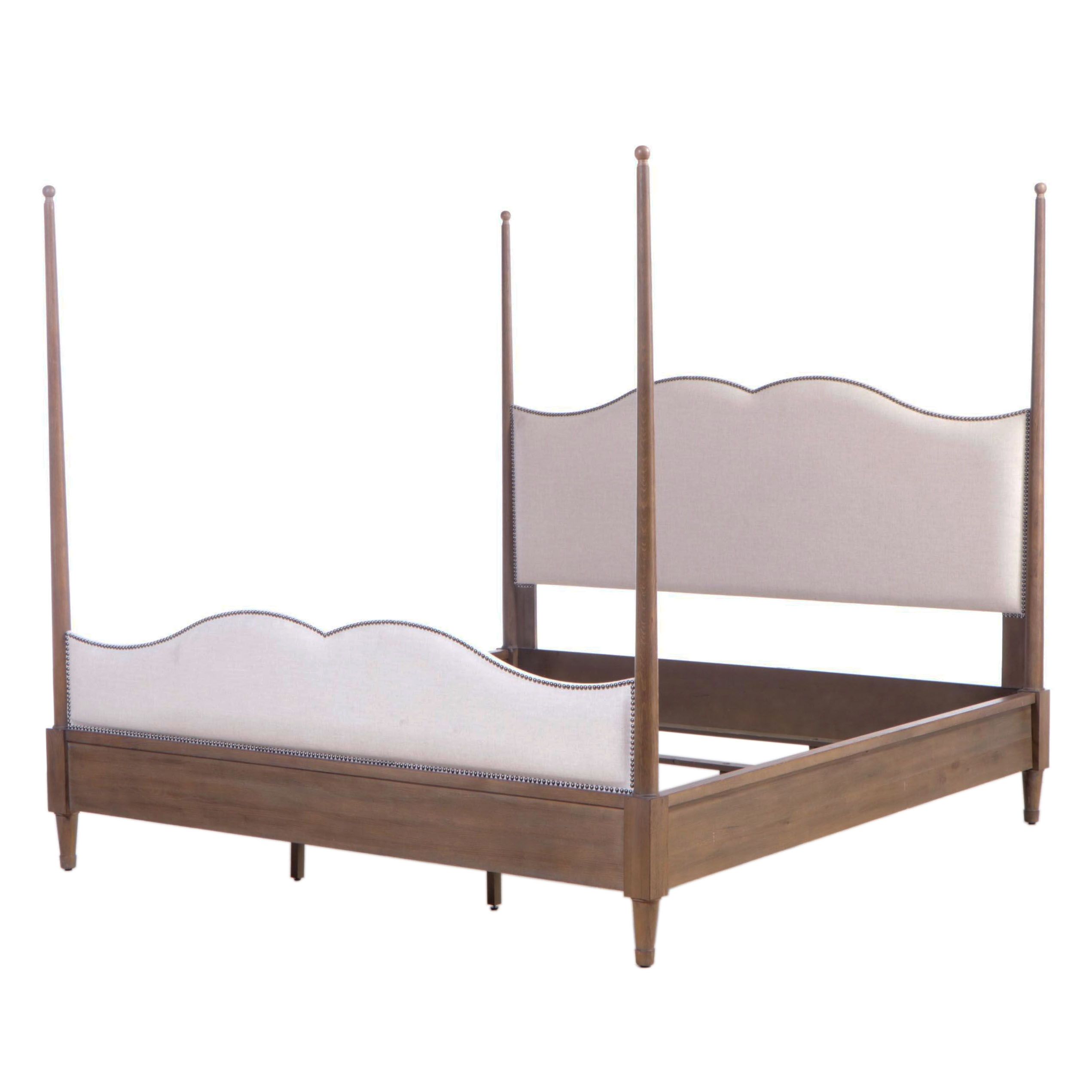 Bernhardt "Auberge" Weathered Oak Four-Post King Size Bed