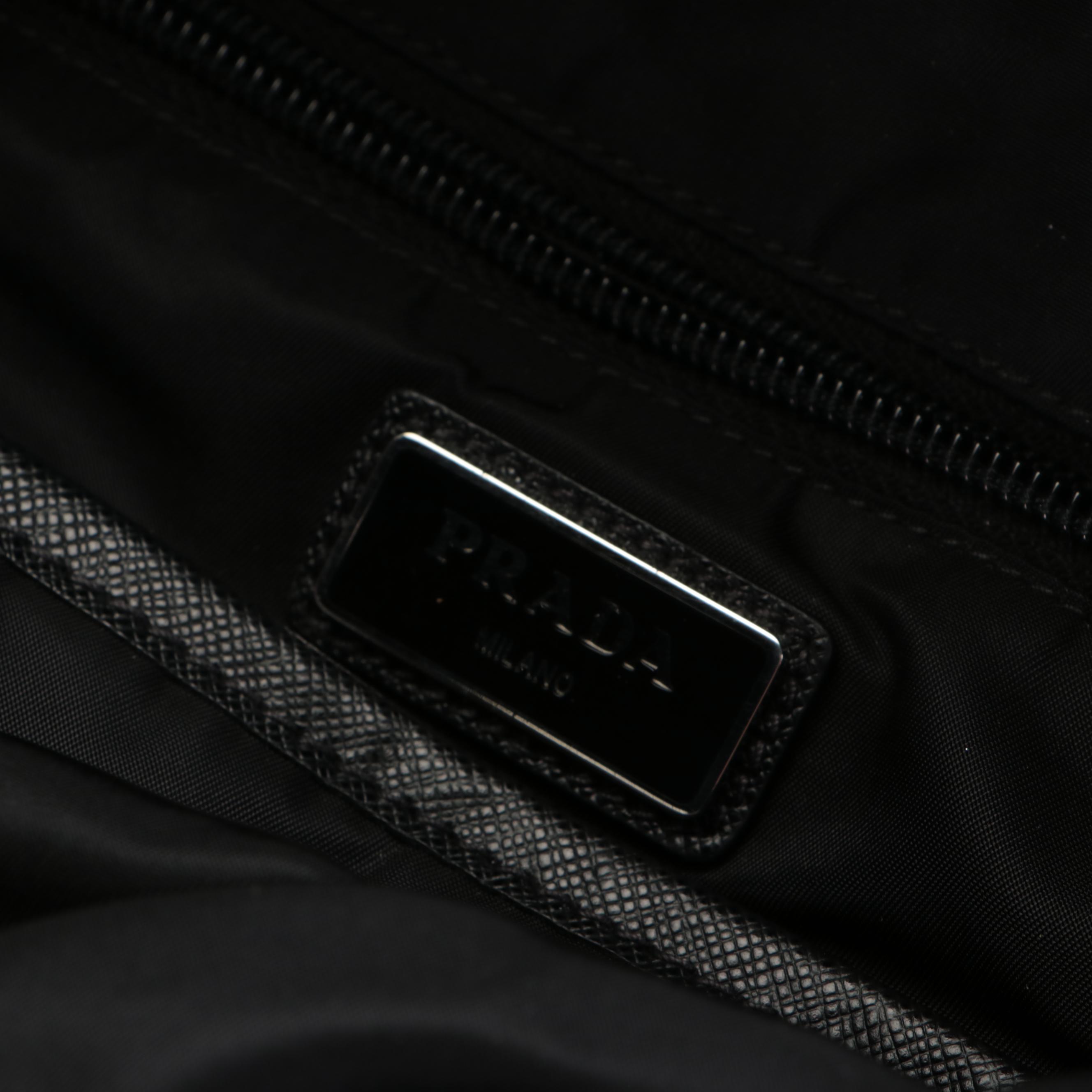 Prada Side-Pocket Rucksack Backpack in Nylon Tessuto and Saffiano Leather