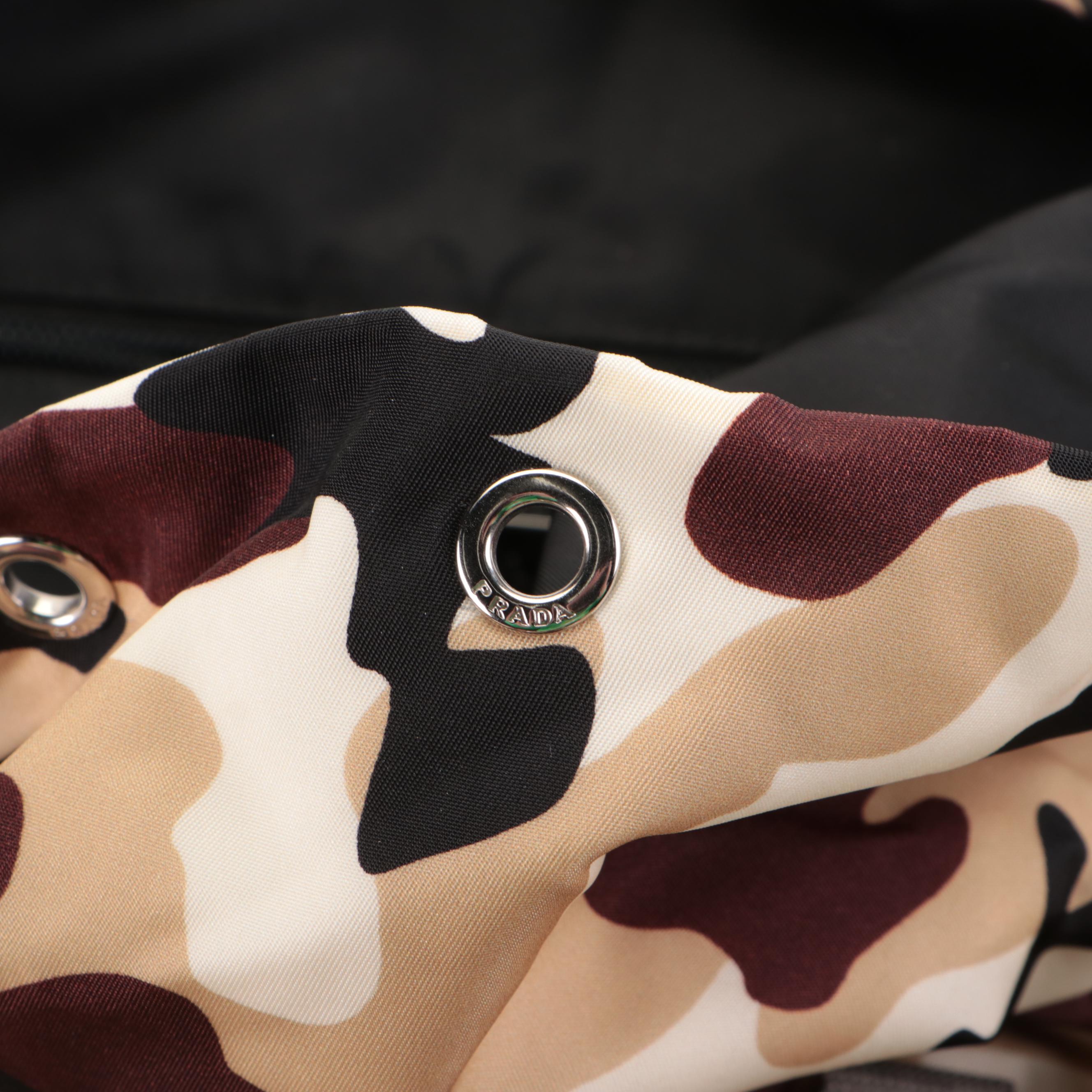 Prada Side-Pocket Rucksack Backpack in Nylon Tessuto and Saffiano Leather