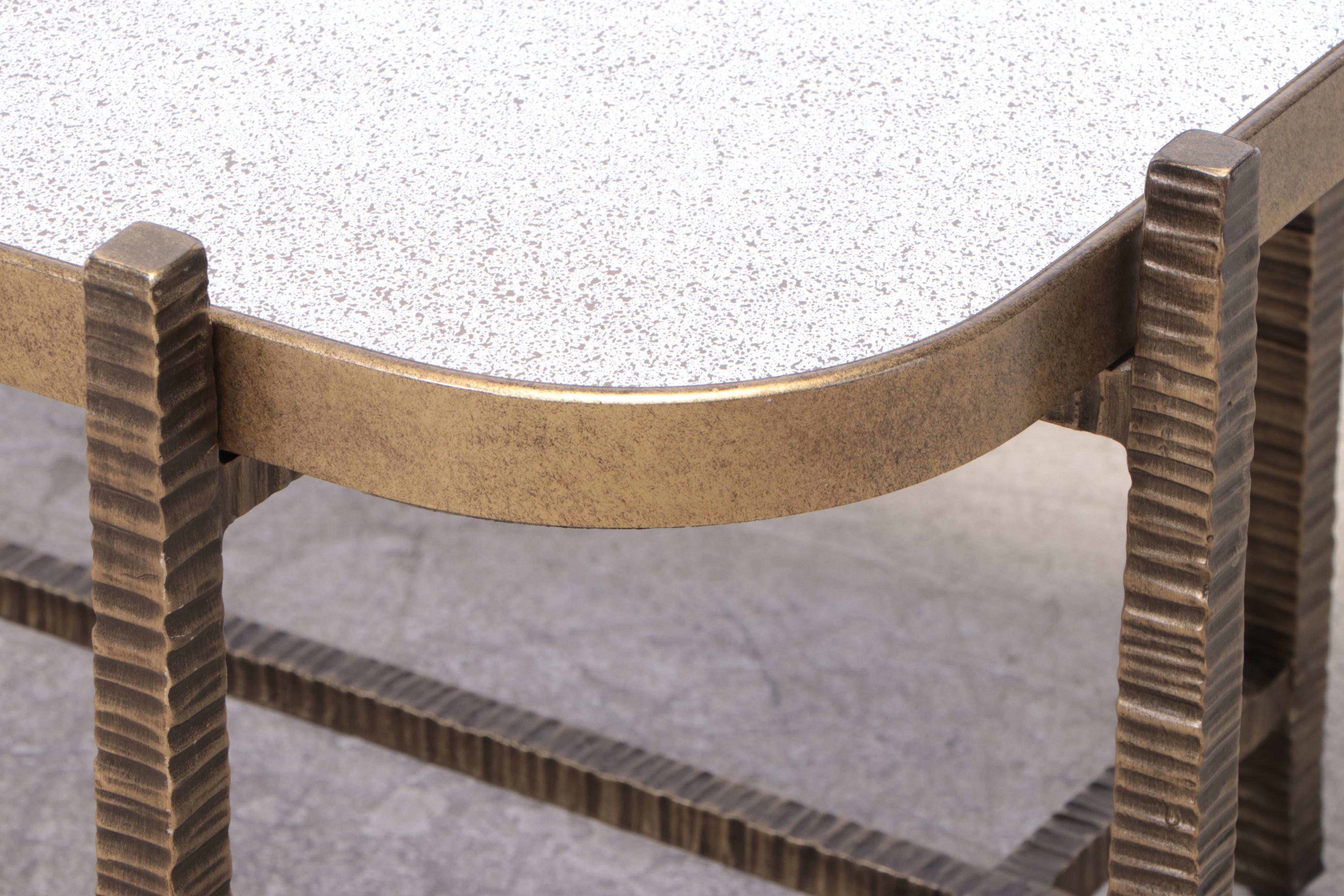 Woodbridge "Angelina" Mirrored Cocktail Table in Bronze Finish